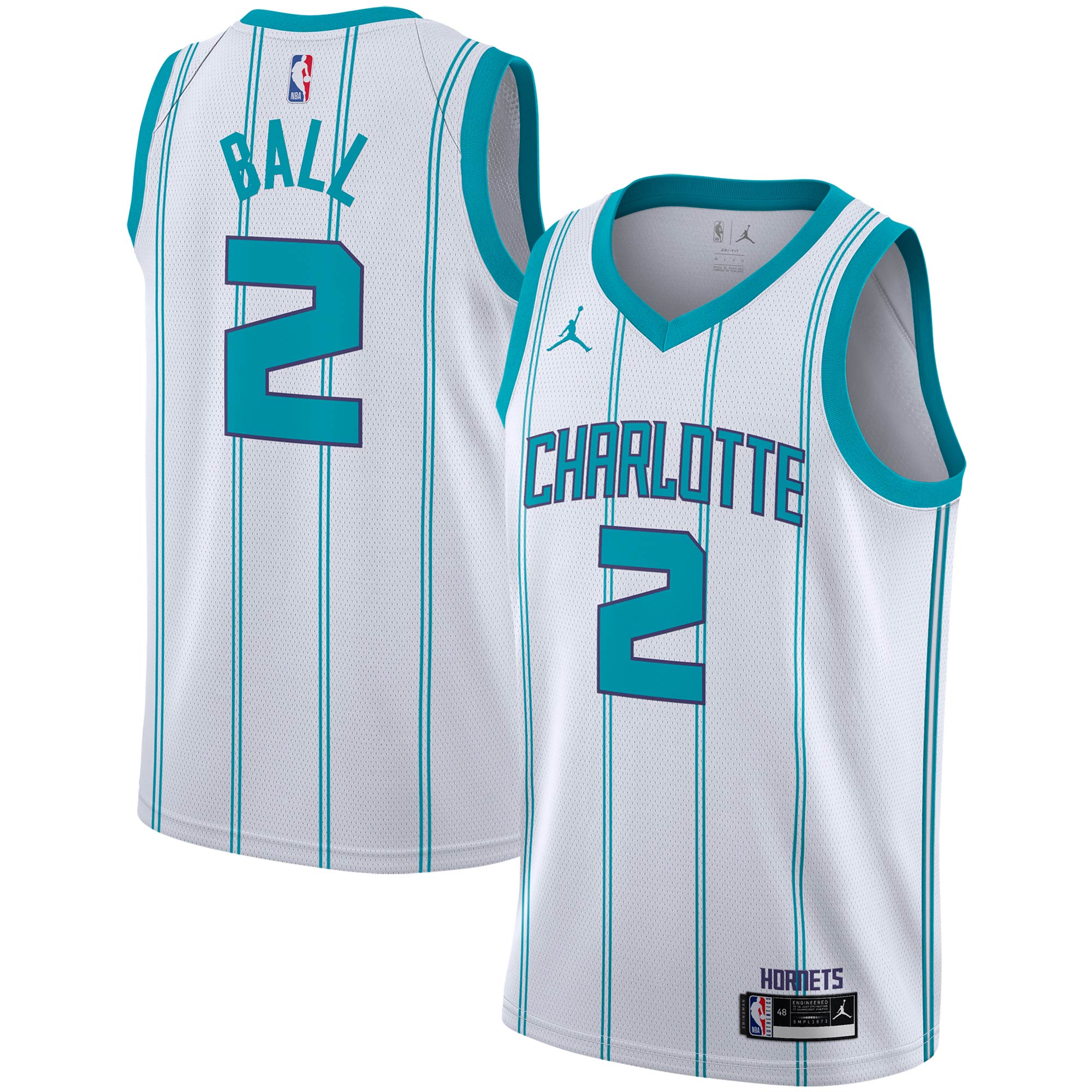 LaMelo Ball Charlotte Hornets Jordans Brand 2020/21 Swingman Player Jersey - Association Edition - White
