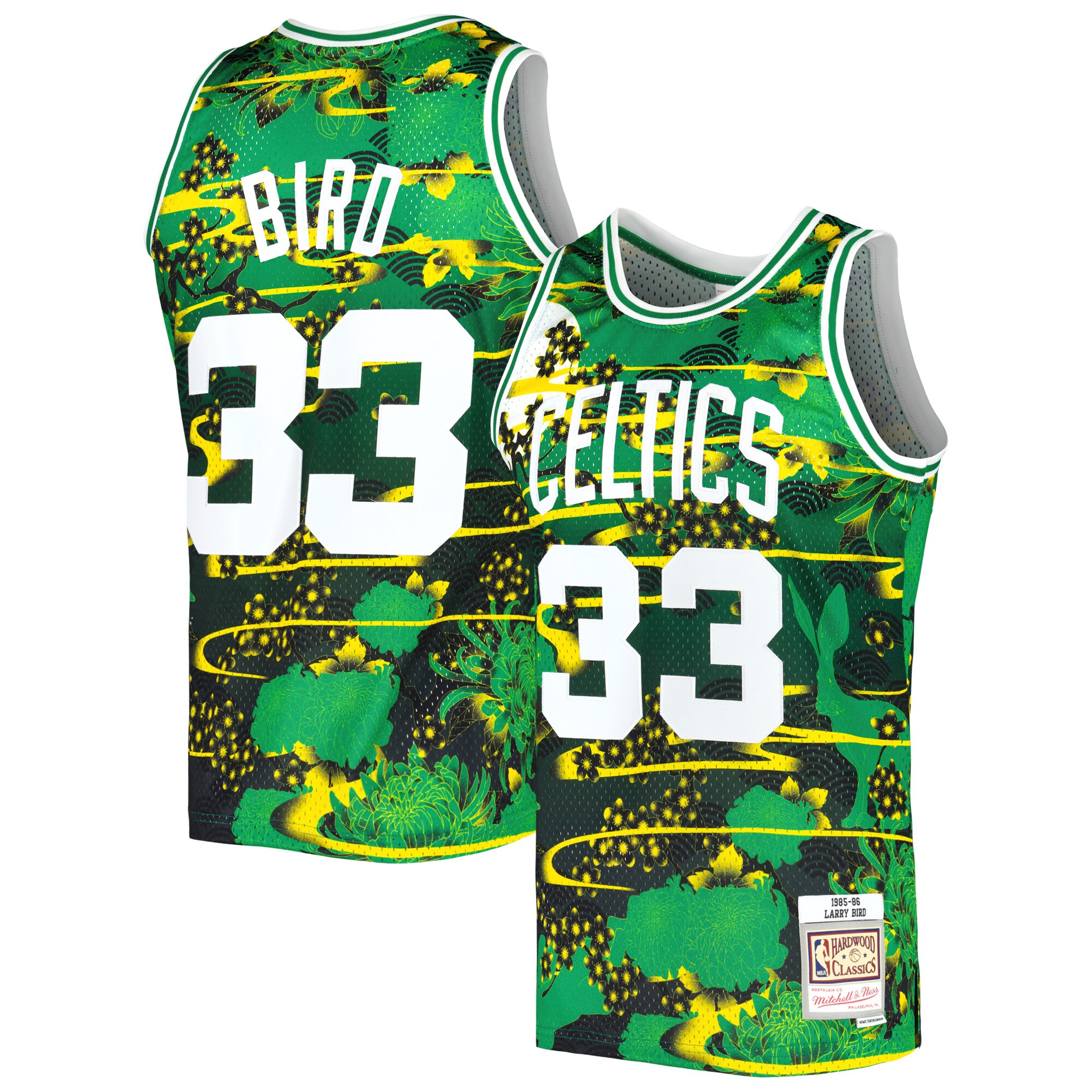 Larry Bird Boston Celtics Mitchell & Ness Hardwood Classics Lunar New Year Swingman Jersey - Kelly Green