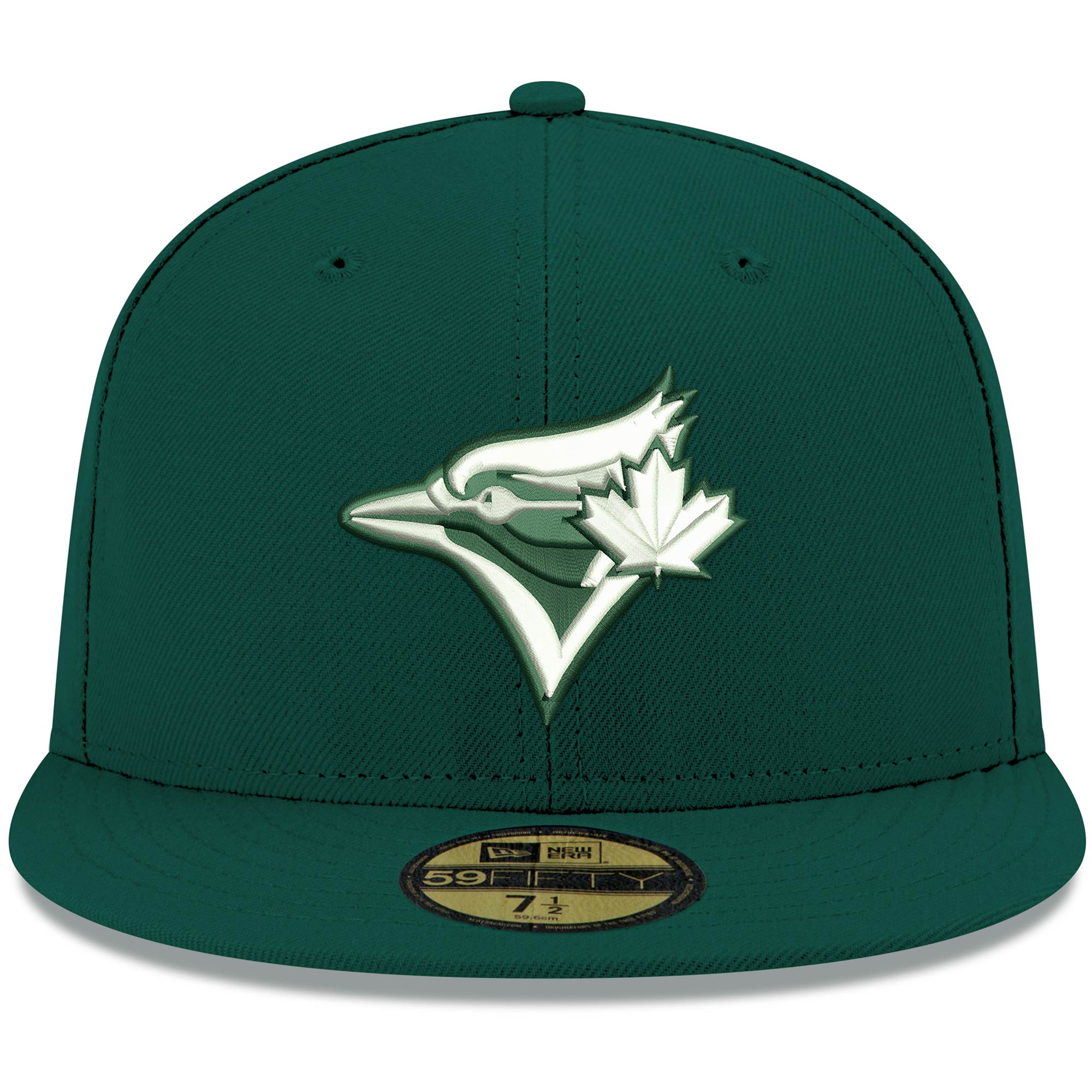 Toronto Blue Jays New Era White Logo 59FIFTY Fitted Hat - Green