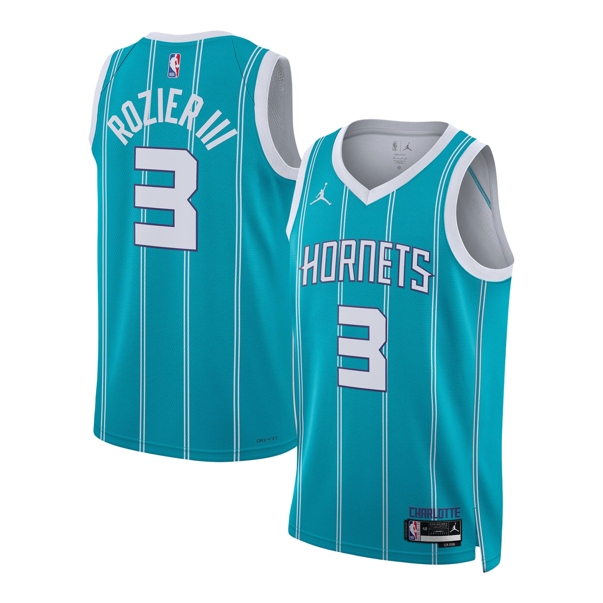 Terry Rozier Charlotte Hornets Jordans Brand Unisex Swingman Jersey - Association Edition - Teal