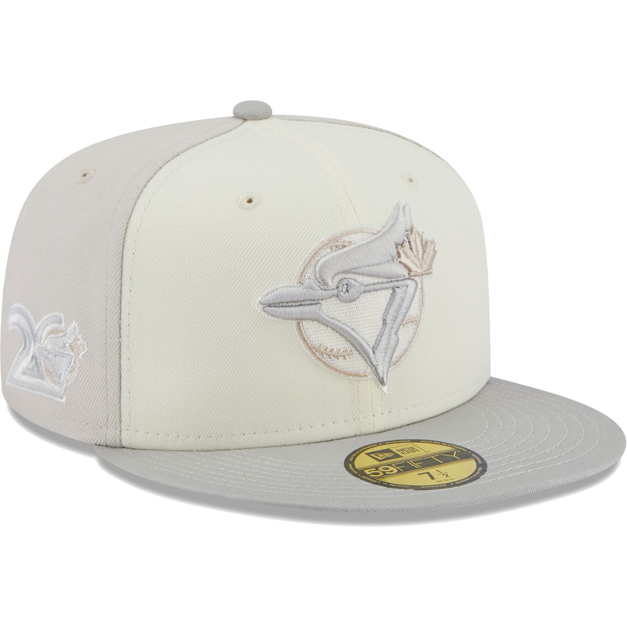 Toronto Blue Jays New Era Chrome Anniversary 59FIFTY Fitted Hat - Cream/Gray