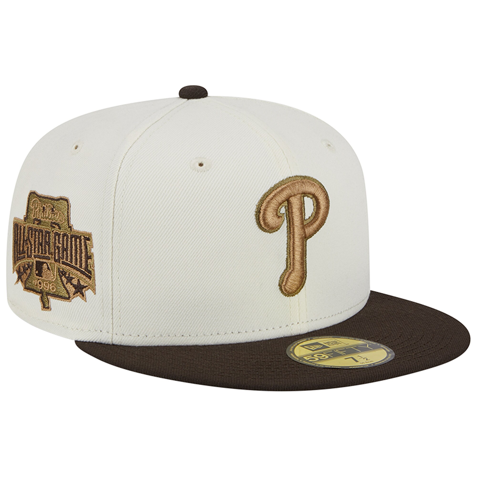 Philadelphia Phillies New Era 1996 MLB All-Star Game 59FIFTY Fitted Hat - White/Brown