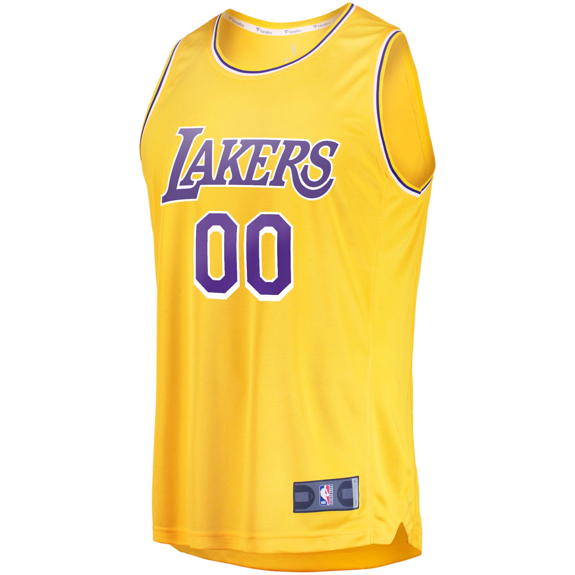 Los Angeles Lakers Fanatics Branded Youth 2018/19 Fast Break Custom Replica Jersey Gold - Icon Edition