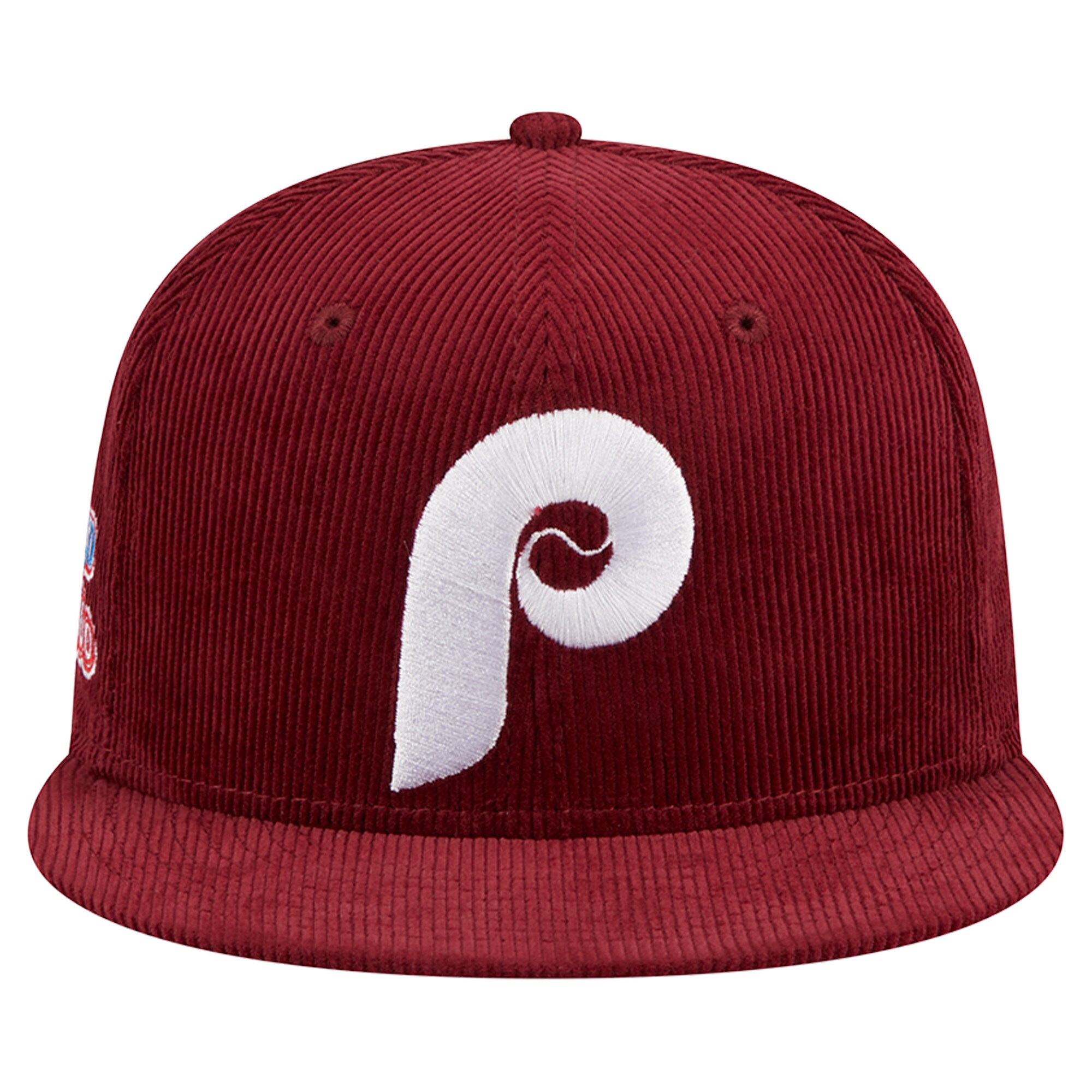 Philadelphia Phillies New Era Cooperstown Collection Throwback Corduroy 59FIFTY Fitted Hat - Burgundy