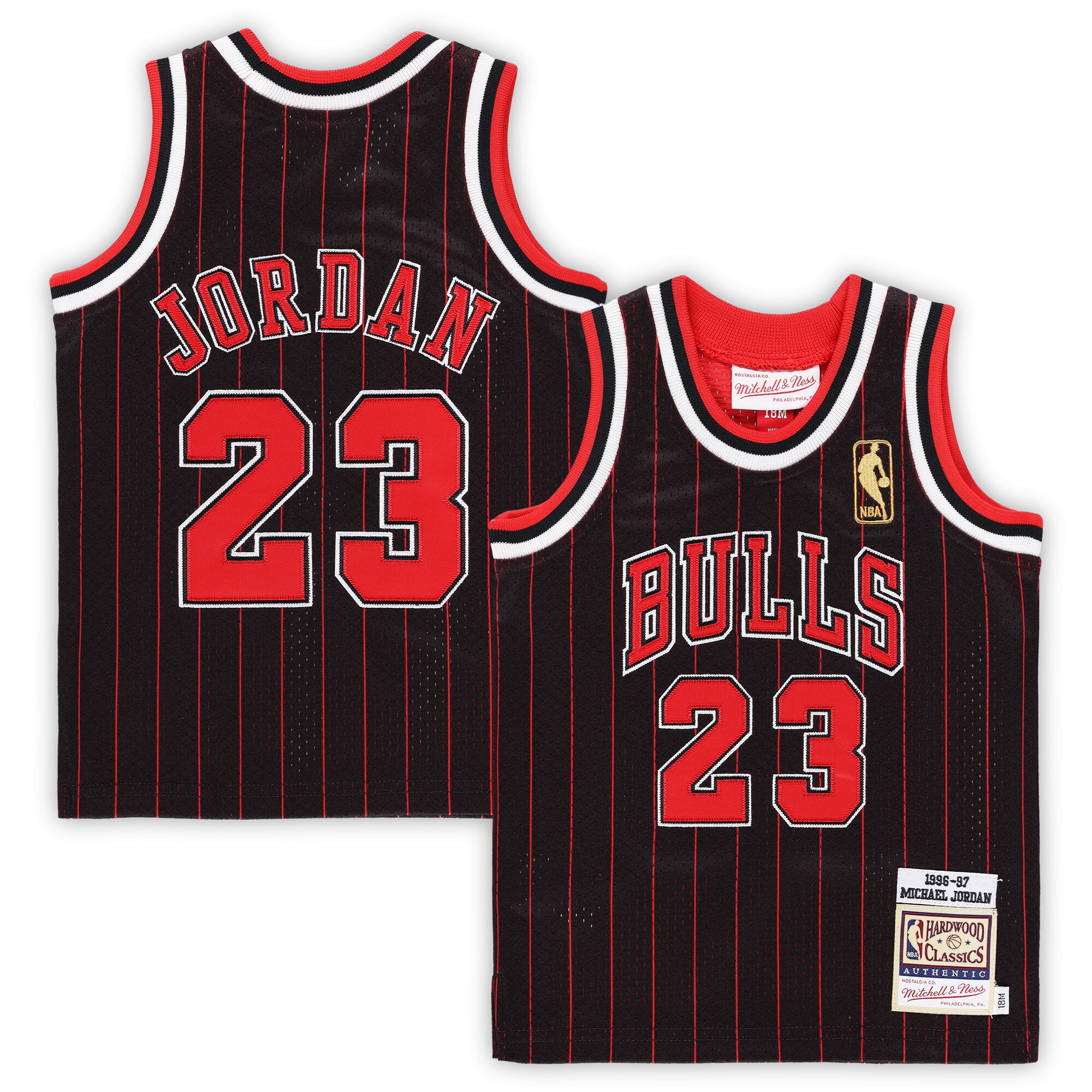 Michael Jordans Chicago Bulls Mitchell & Ness Infant 1996/97 Hardwood Classics Authentic Jersey - Black