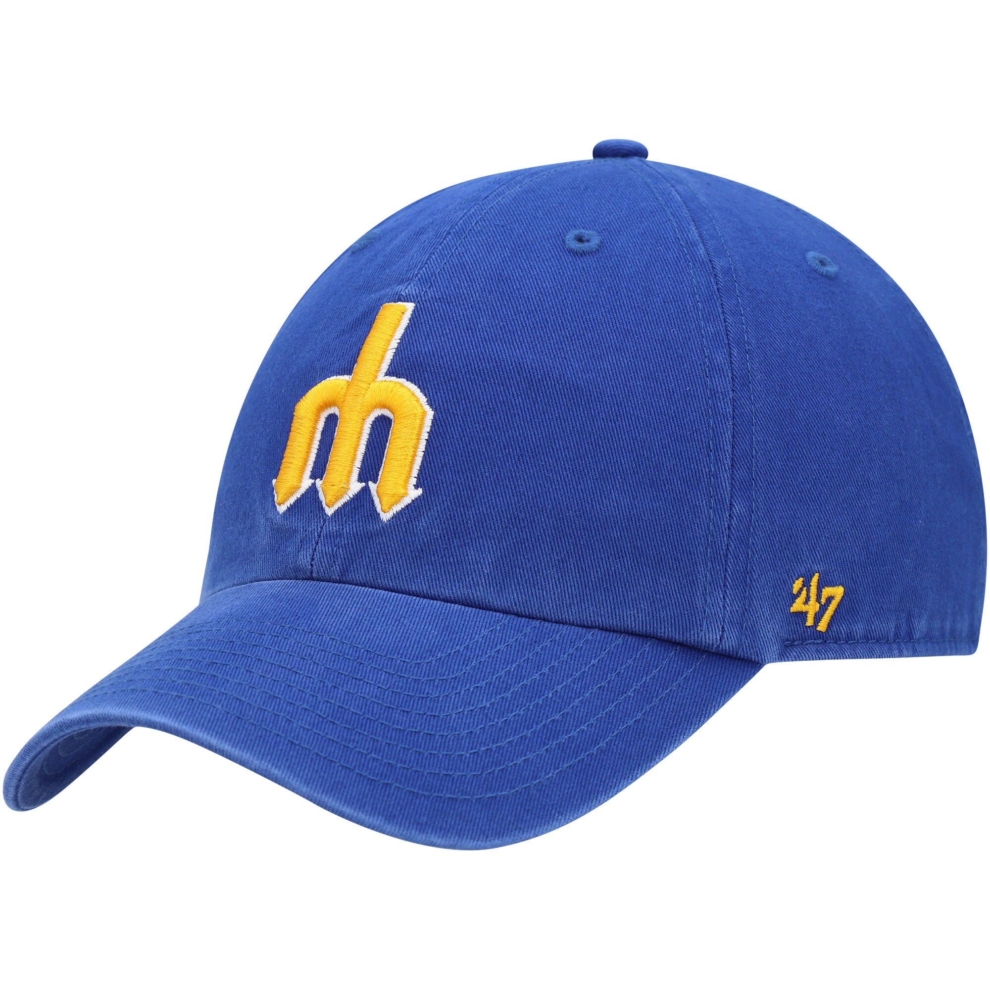 Seattle Mariners '47 1977 Logo Cooperstown Collection Clean Up Adjustable Hat - Royal