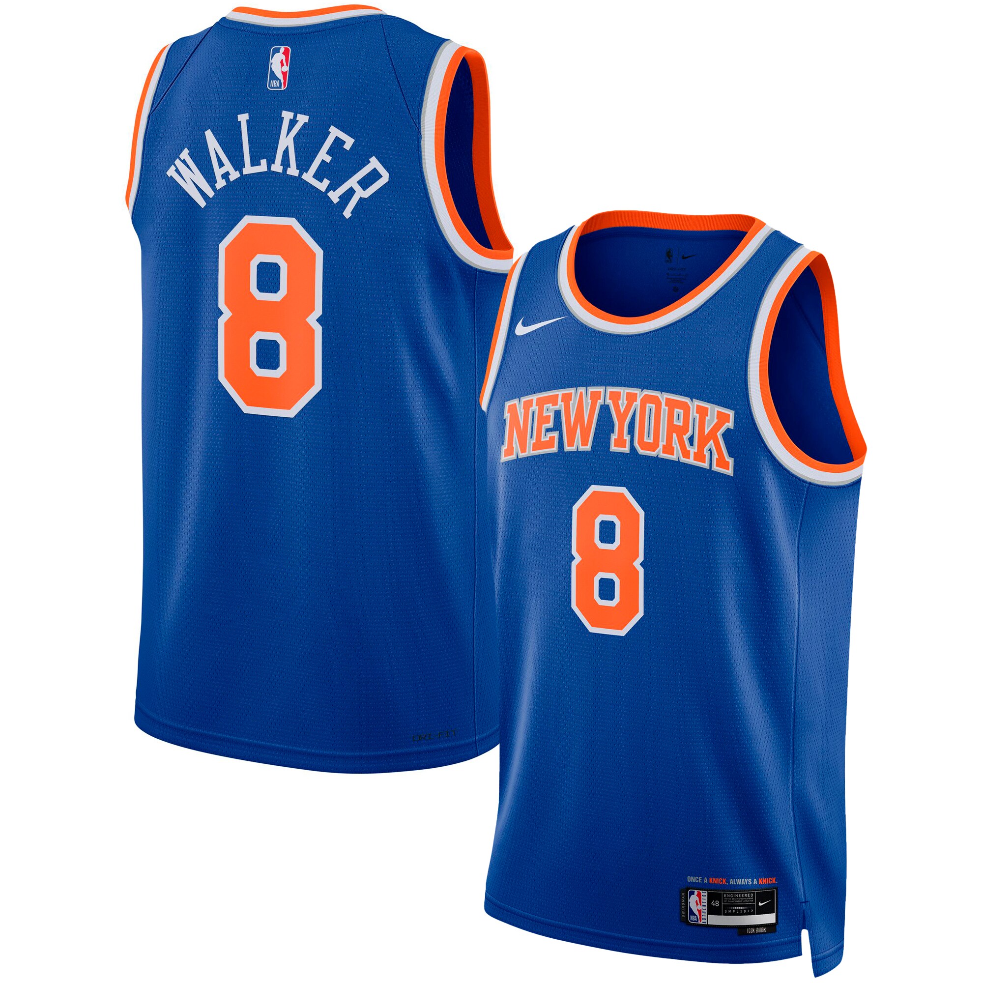 Kemba Walker New York Knicks Nike Unisex Swingman Jersey - Association Edition - Blue