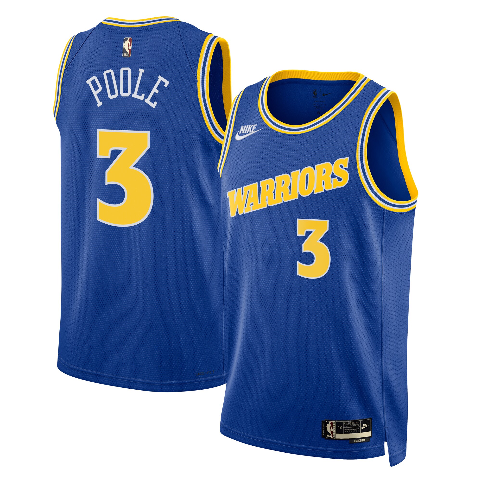 Jordans Poole Golden State Warriors Nike Swingman Jersey - Classic Edition - Royal