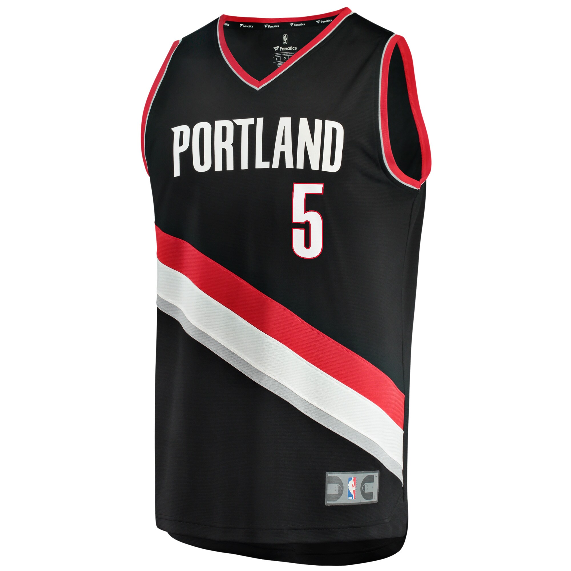 Cam Reddish Portland Trail Blazers Fanatics Branded Youth Fast Break Player Jersey - Icon Edition - Black