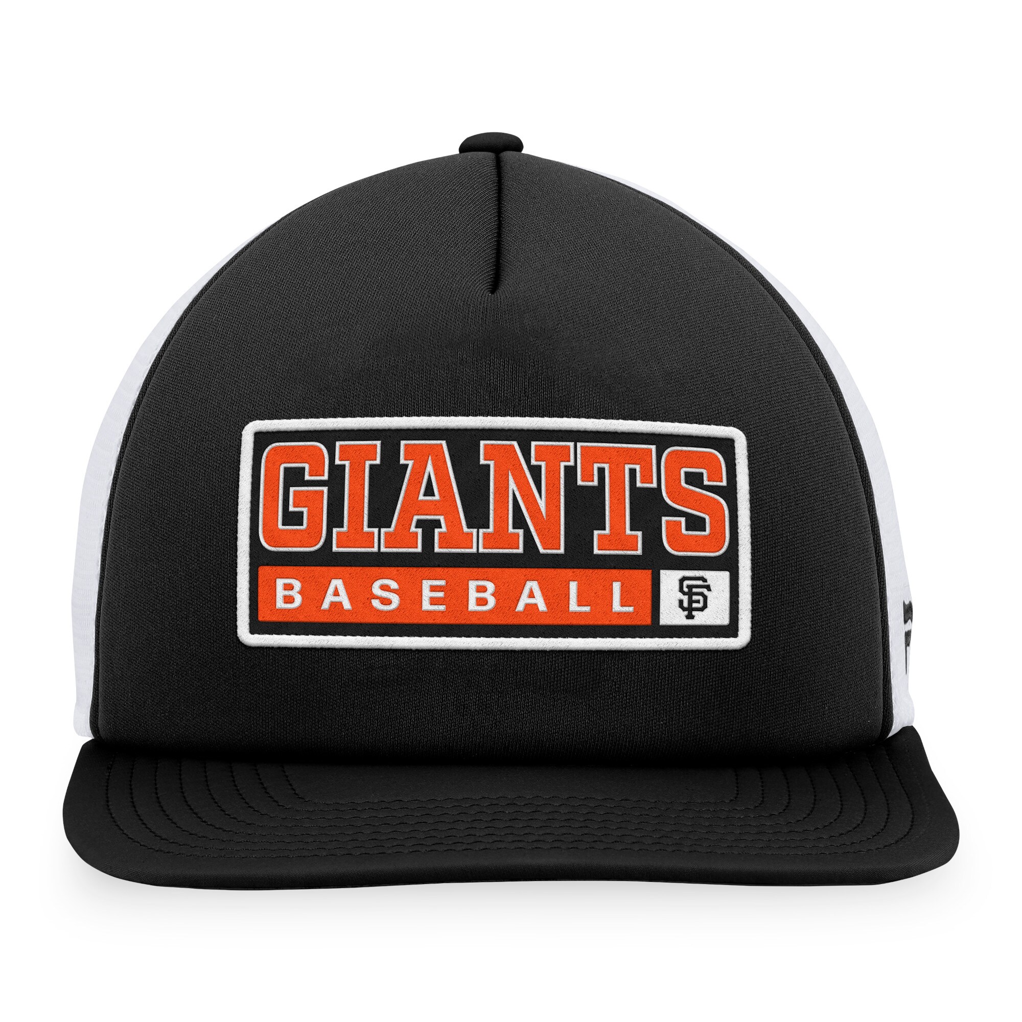 San Francisco Giants Majestic Foam Trucker Snapback Hat - Black/White