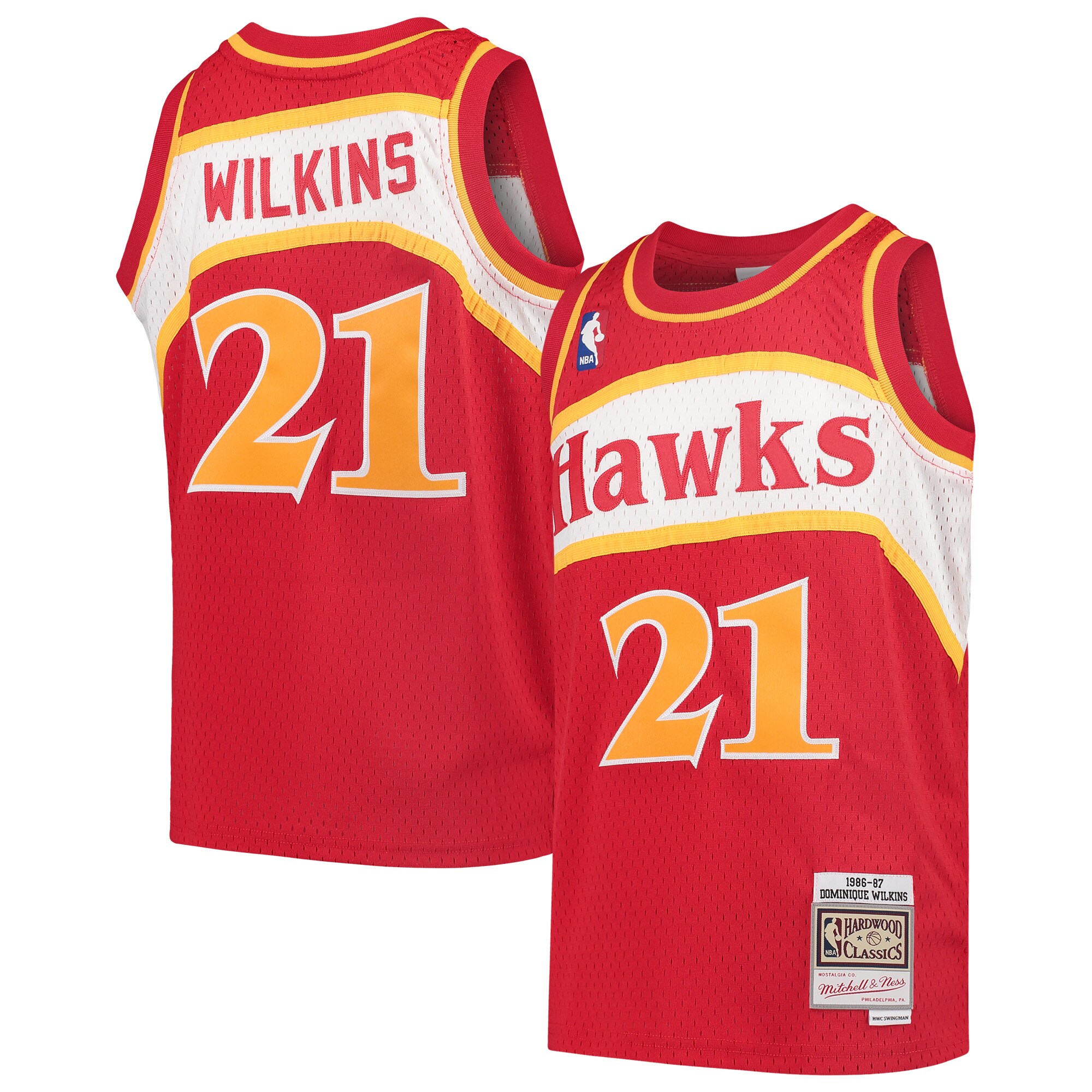 Dominique Wilkins Atlanta Hawks Mitchell & Ness Youth 1986-87 Hardwood Classics Swingman Throwback Jersey - Red