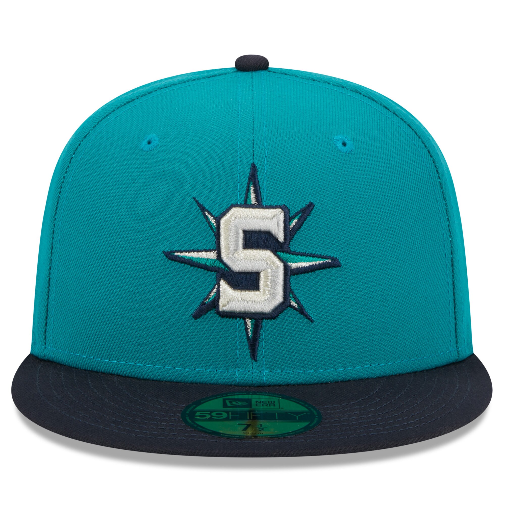 Seattle Mariners New Era Cooperstown Collection Retro City 59FIFTY Fitted Hat - Aqua