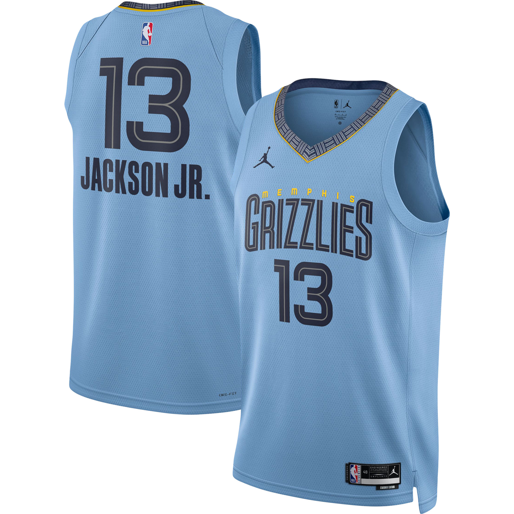 Jaren Jackson Jr. Memphis Grizzlies Jordans Brand Unisex Swingman Jersey - Statement Edition - Light Blue