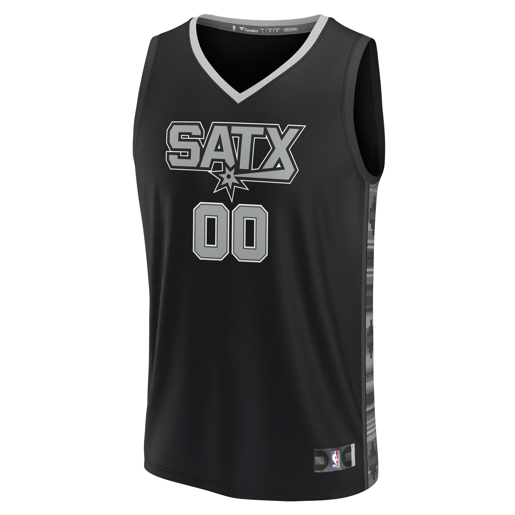 San Antonio Spurs Fanatics Branded Youth Fast Break Replica Custom Jersey - Statement Edition - Black