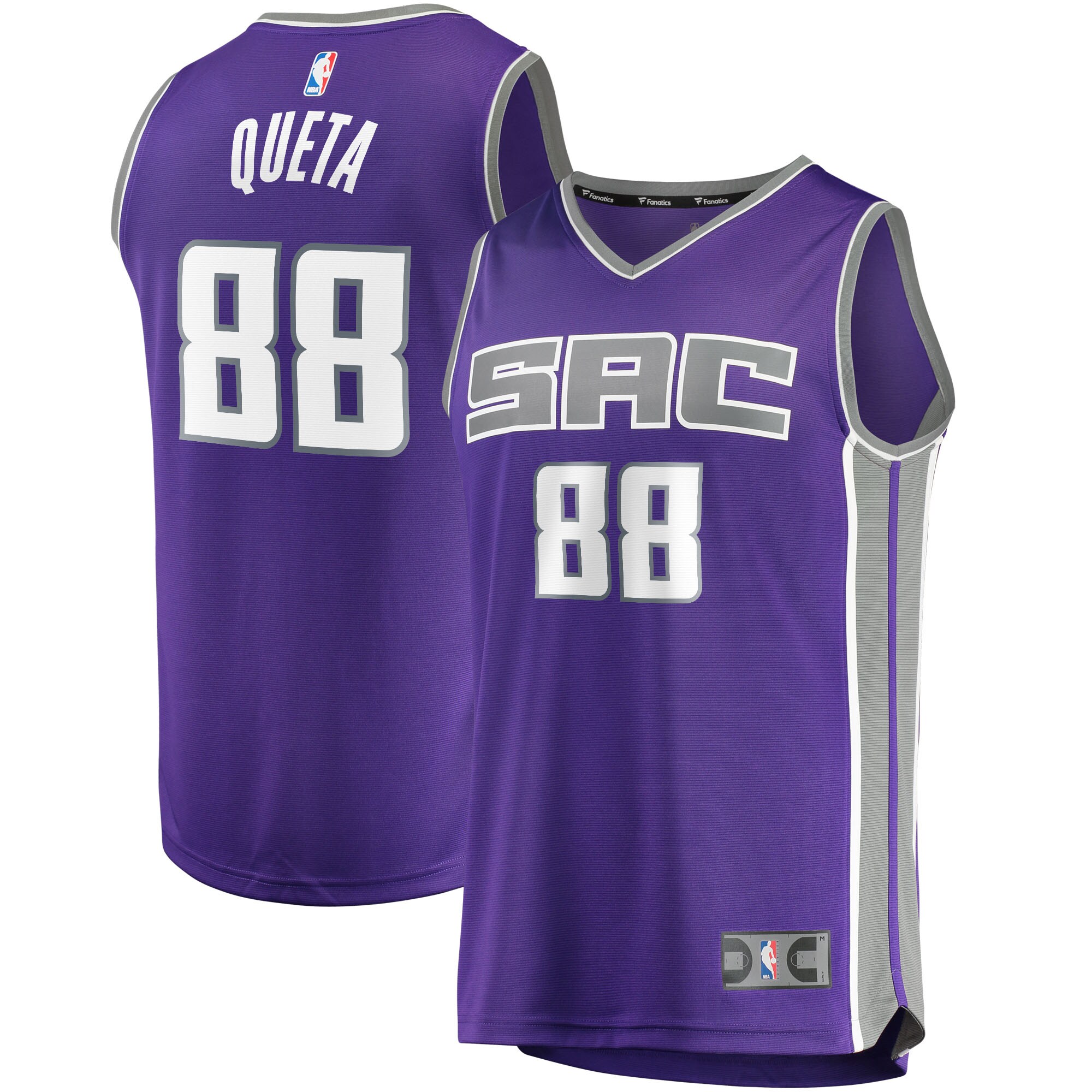 Neemias Queta Sacramento Kings Fanatics Branded 2021/22 Fast Break Replica Jersey - Icon Edition - Purple