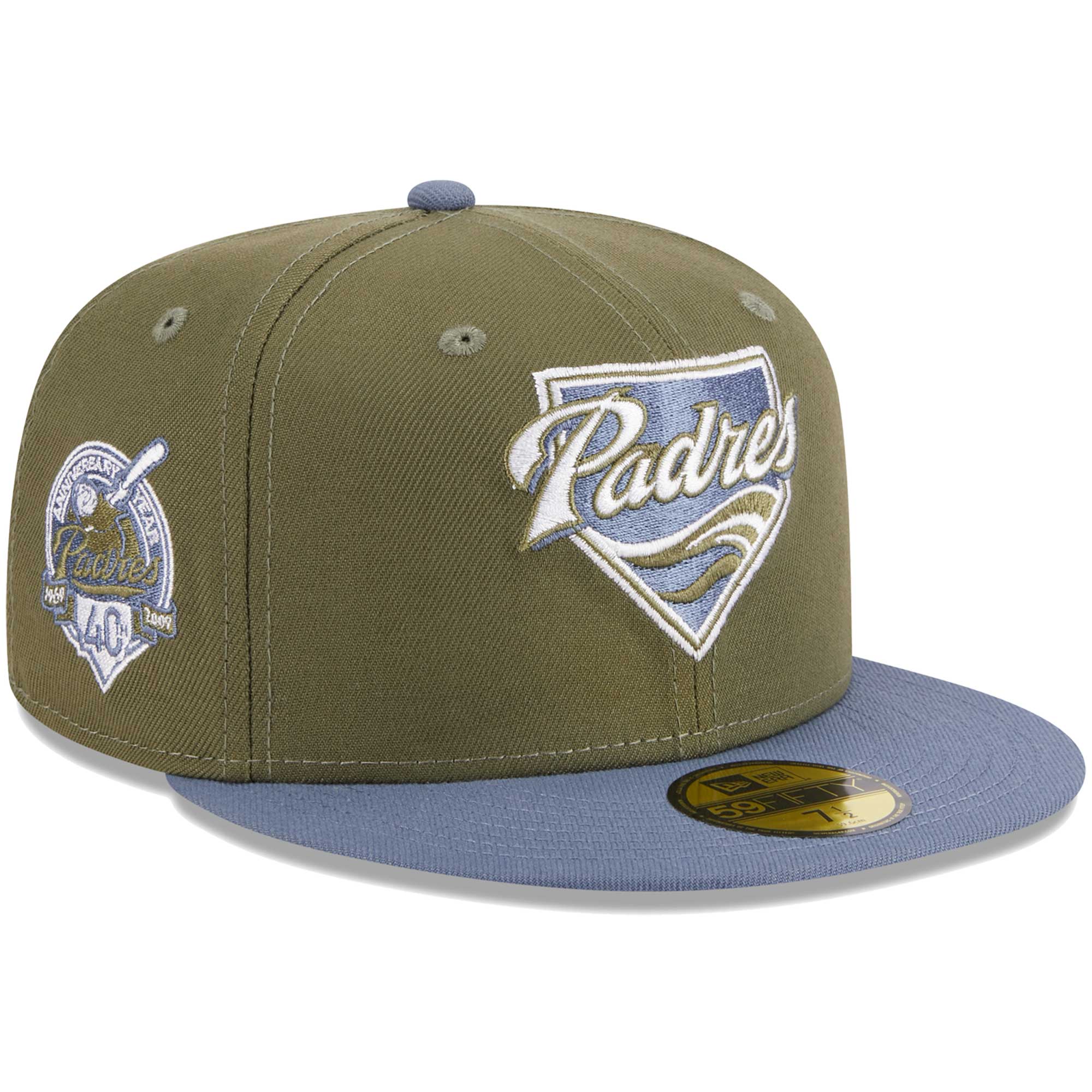 San Diego Padres New Era 59FIFTY Fitted Hat - Olive/Blue