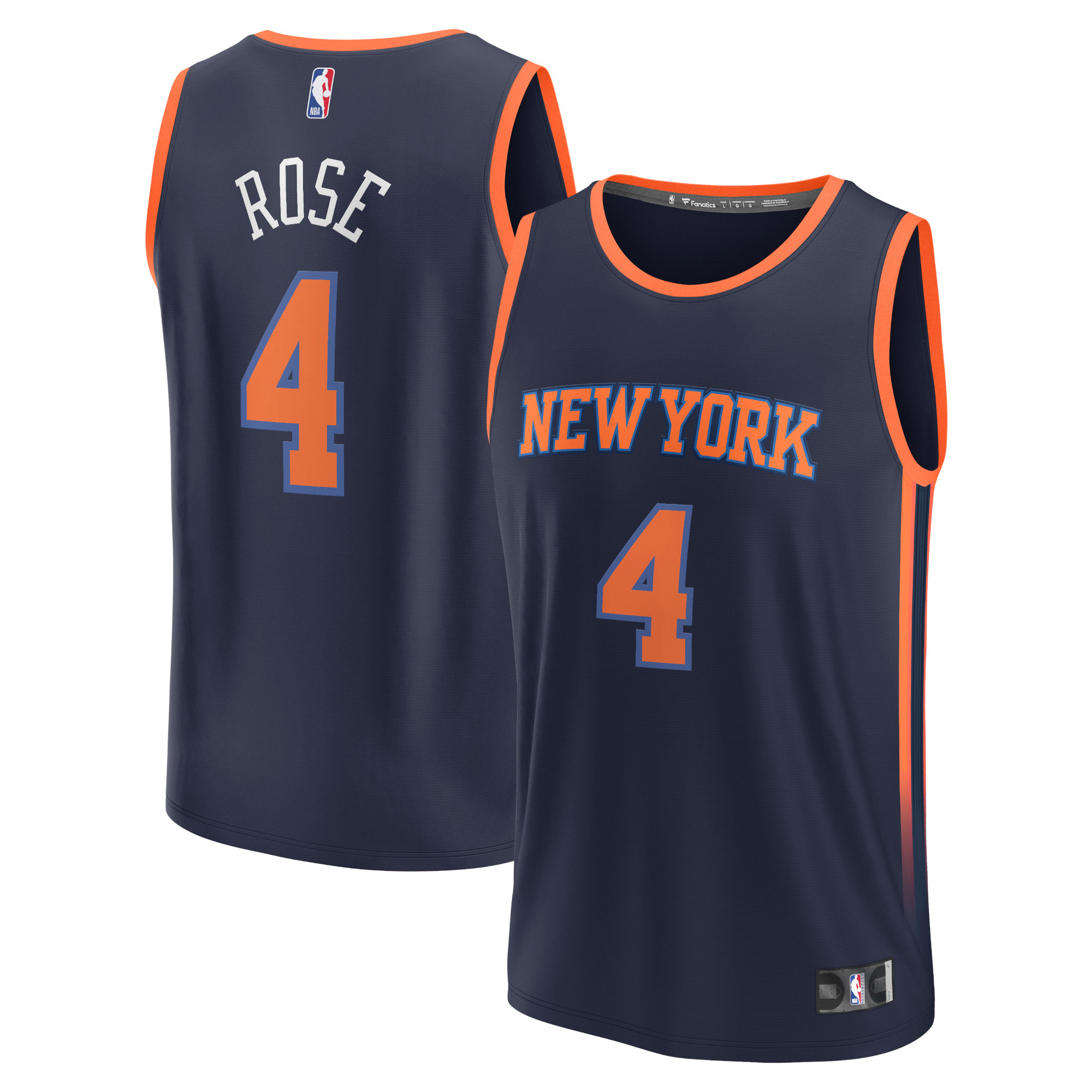 Derrick Rose New York Knicks Fanatics Branded Youth Fast Break Player Jersey - Statement Edition - Navy