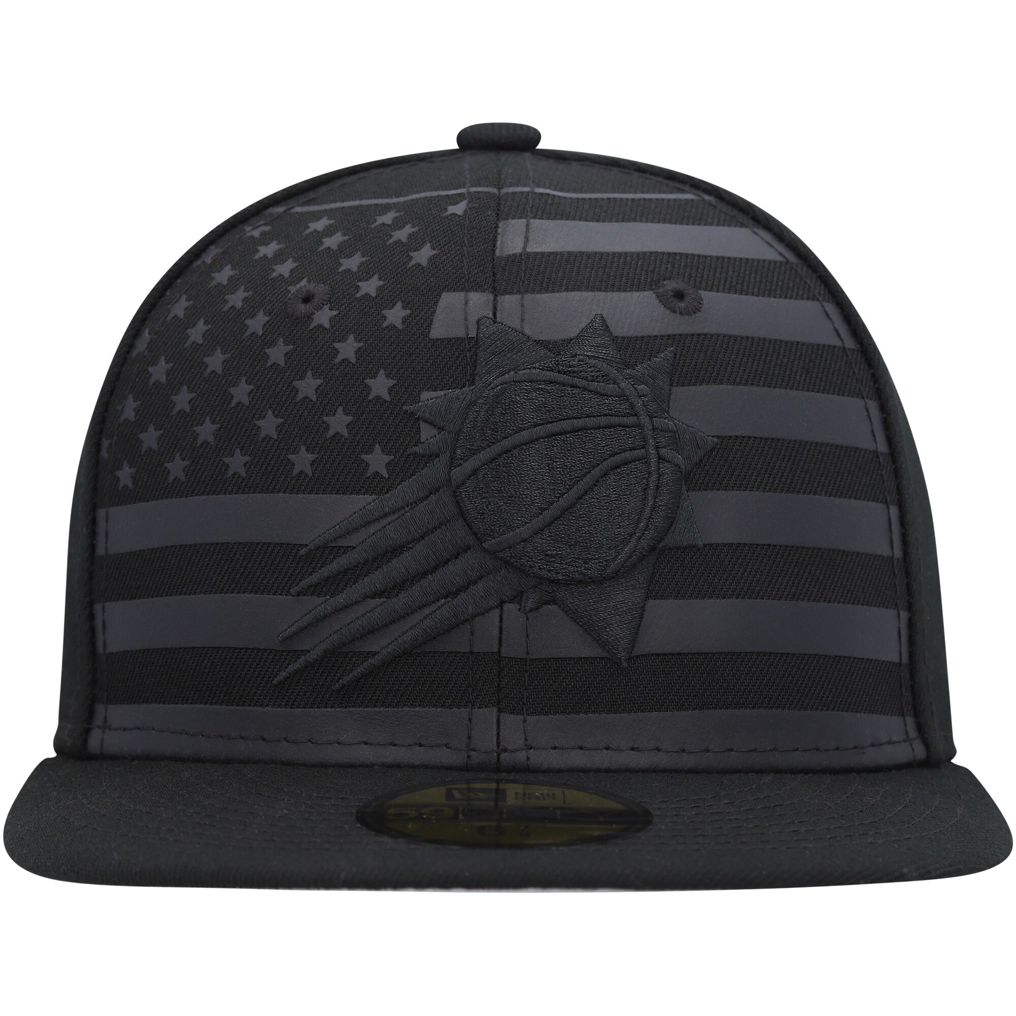 Phoenix Suns New Era Black on Black Tonal Flag 59FIFTY Fitted Hat