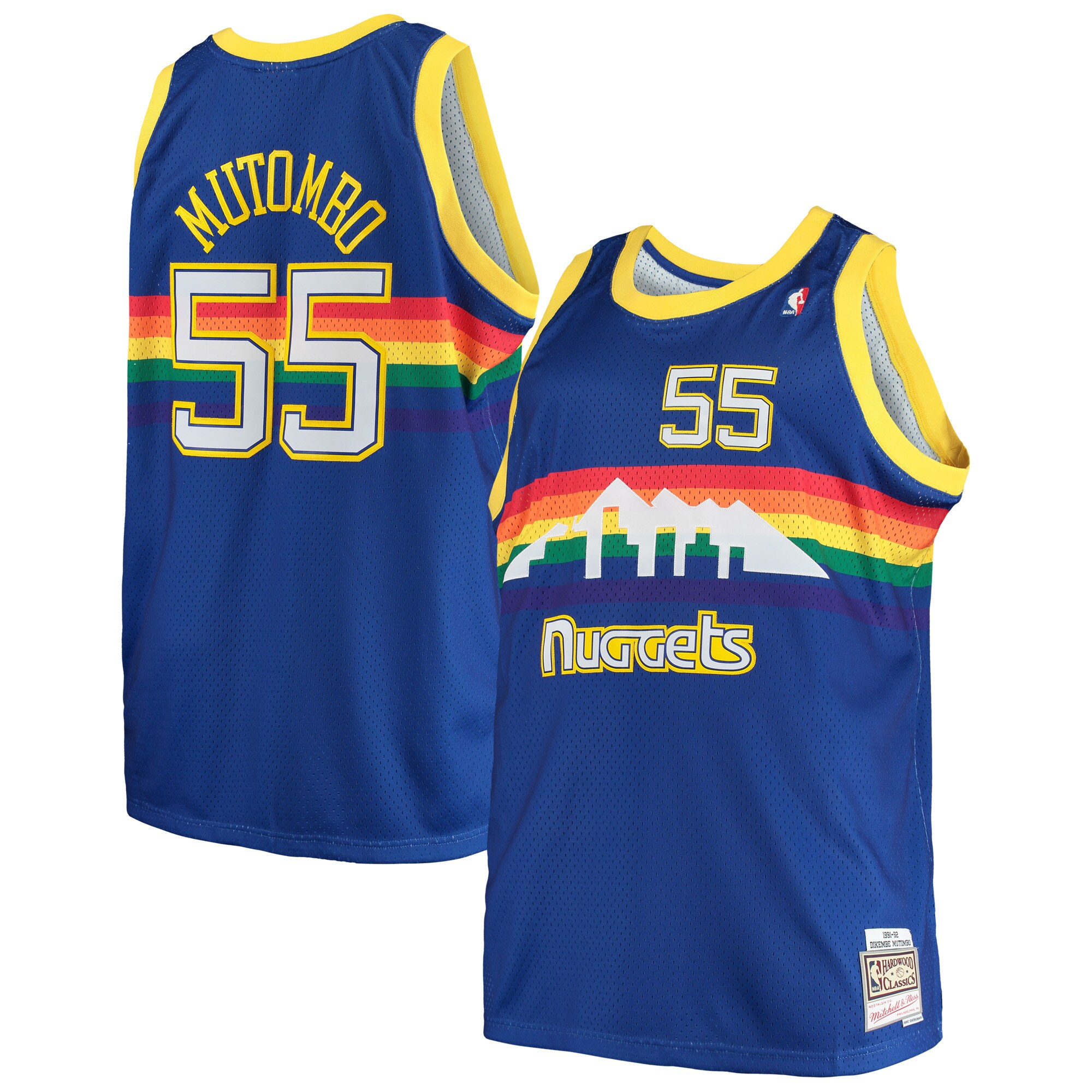 Dikembe Mutombo Denver Nuggets Mitchell & Ness Big & Tall Hardwood Classics Jersey - Royal
