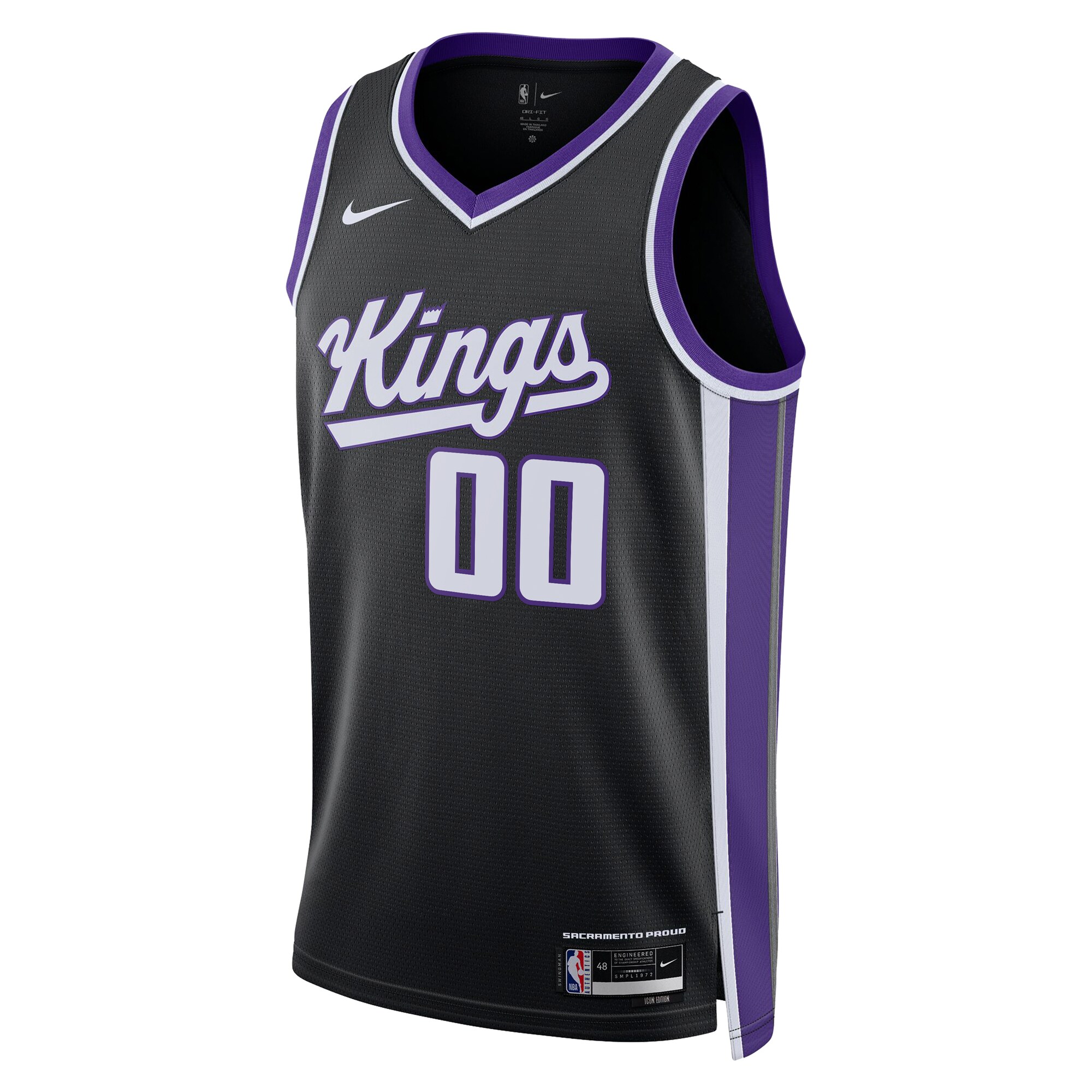 Sacramento Kings Nike Unisex Swingman Custom Jersey - Icon Edition - Black