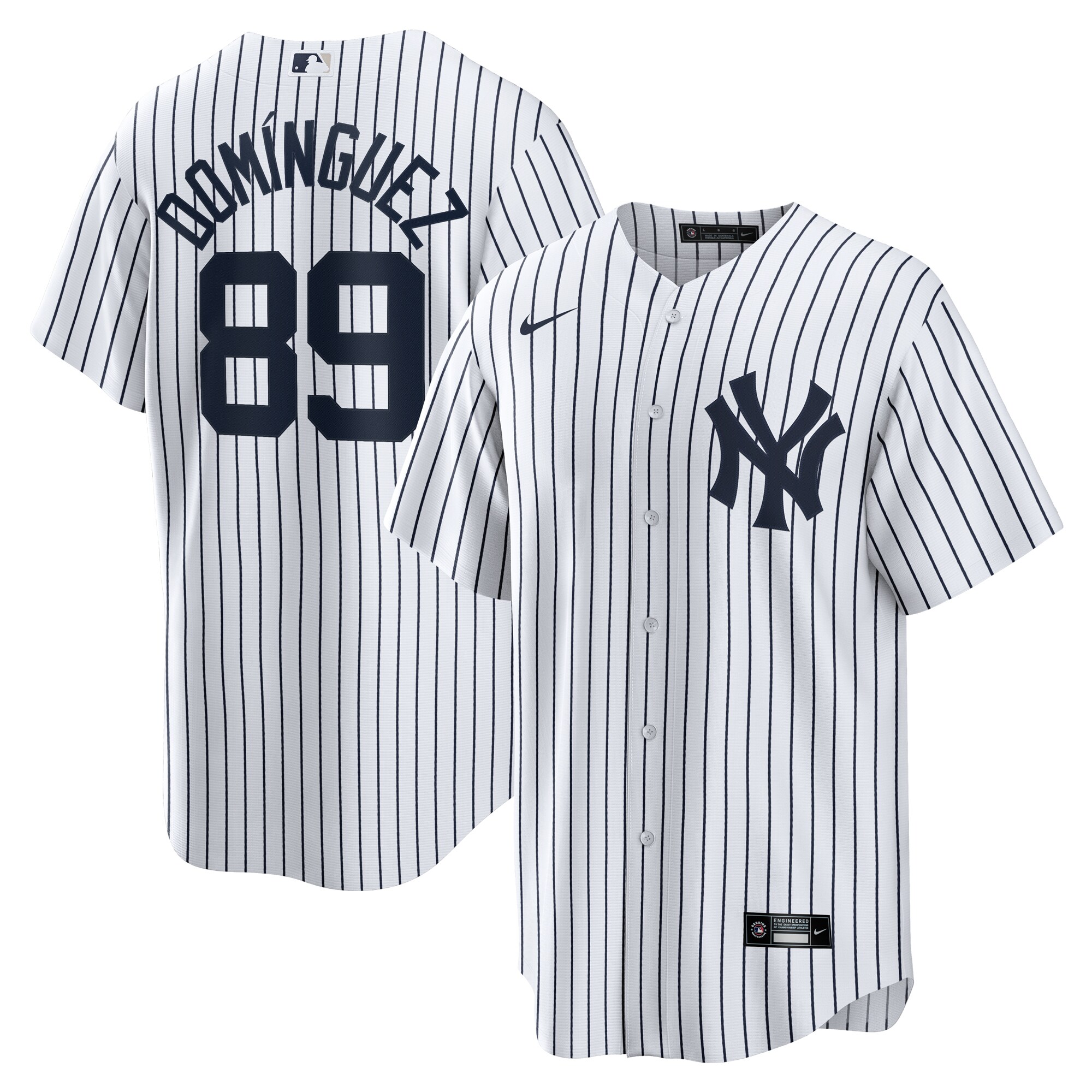 Jasson Dominguez New York Yankees Nike Home Official Replica Player Jersey - White