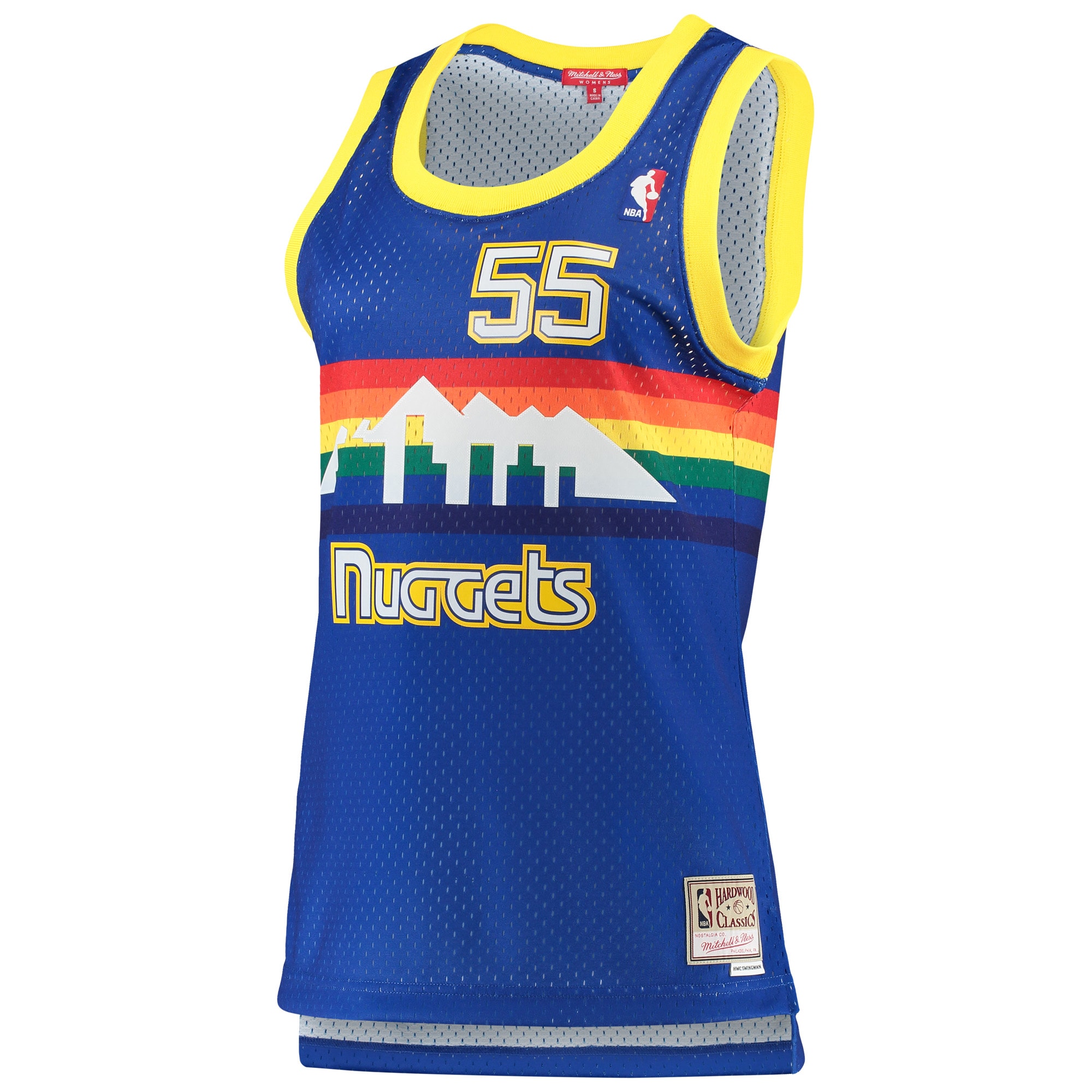 Dikembe Mutombo Denver Nuggets Mitchell & Ness Women's Royal 1991-92 Hardwood Classics Swingman Jersey