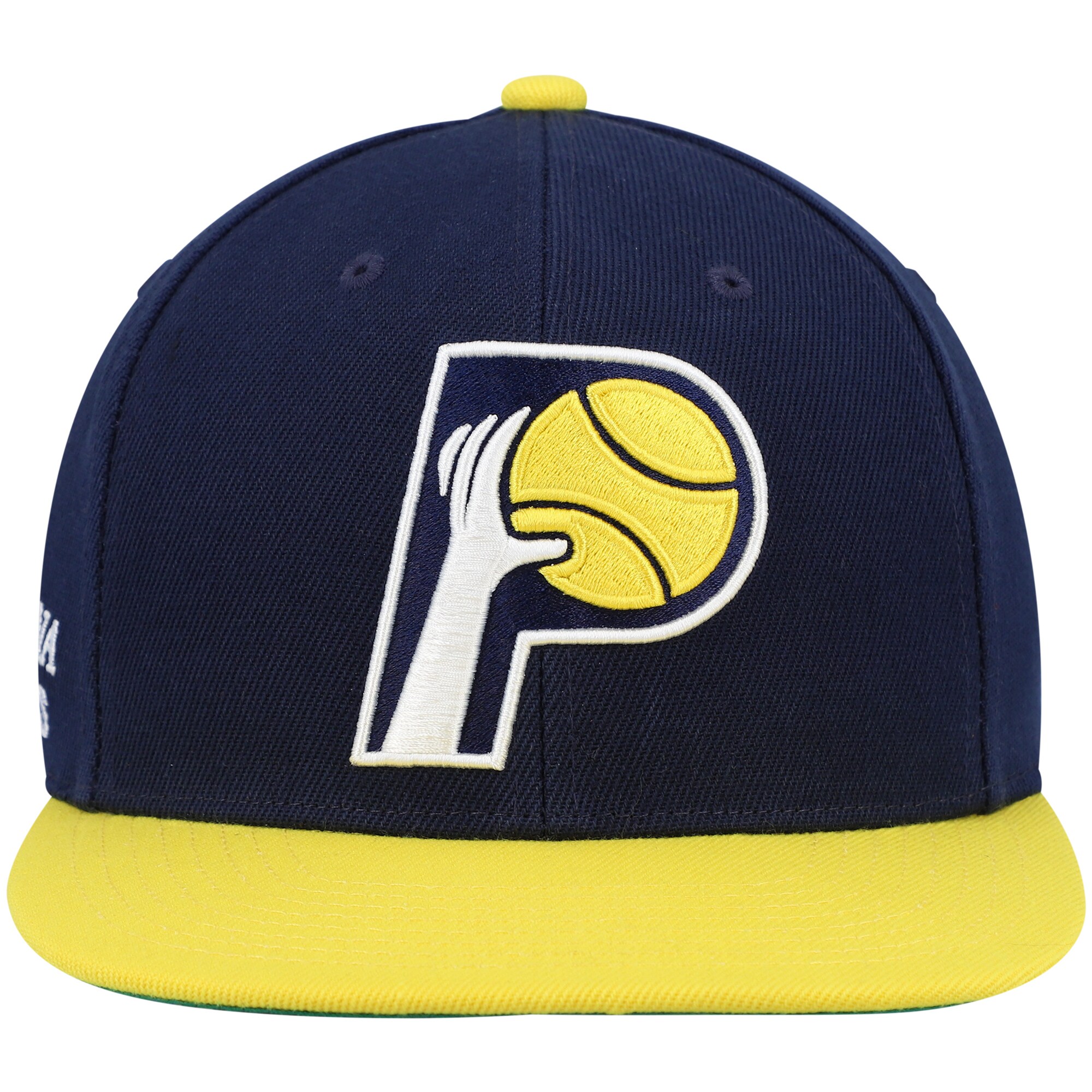 Indiana Pacers Mitchell & Ness Hardwood Classics Core Side Snapback Hat - Navy/Gold