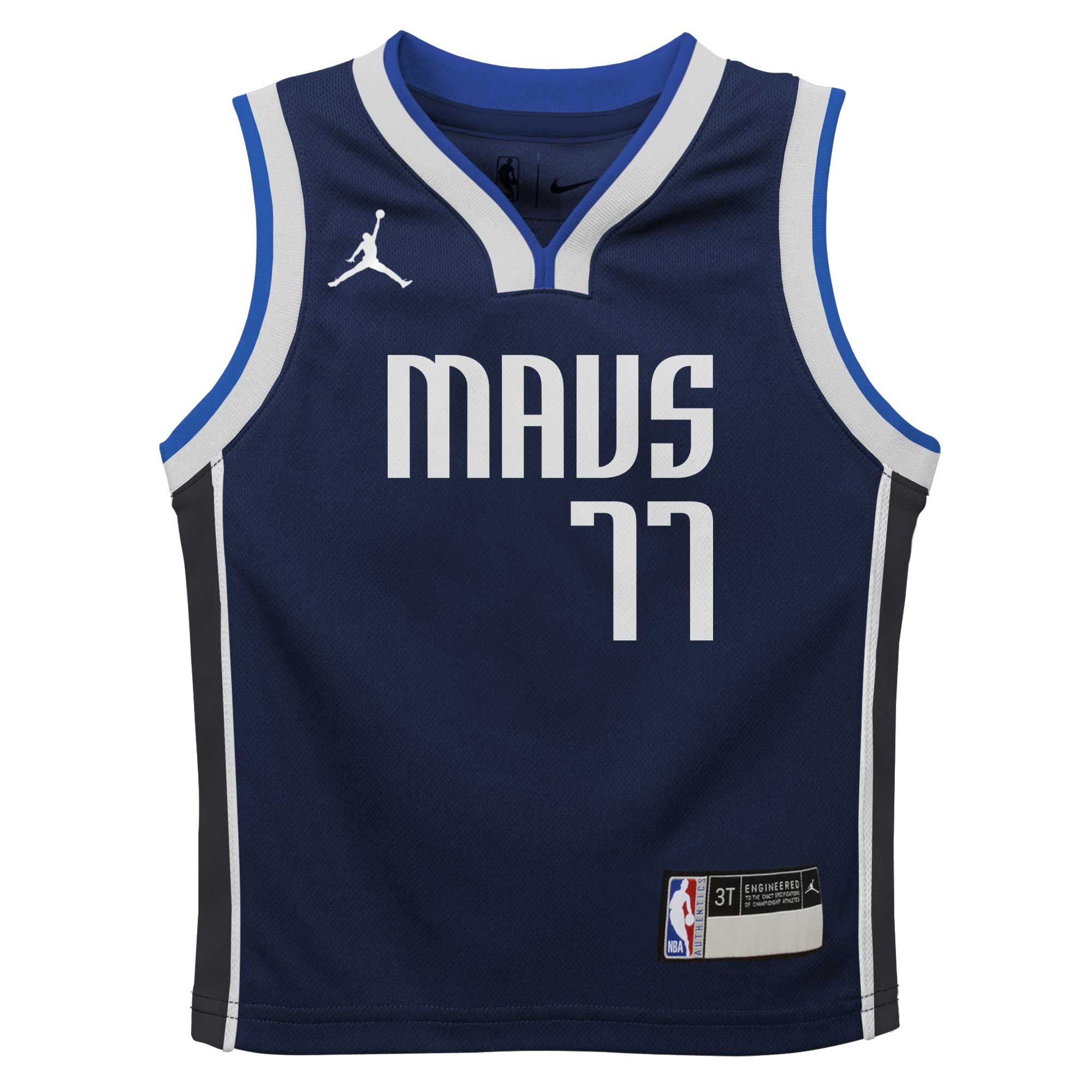 Luka Doncic Dallas Mavericks Jordans Brand Preschool 2022/23 Replica Jersey - Statement Edition - Navy