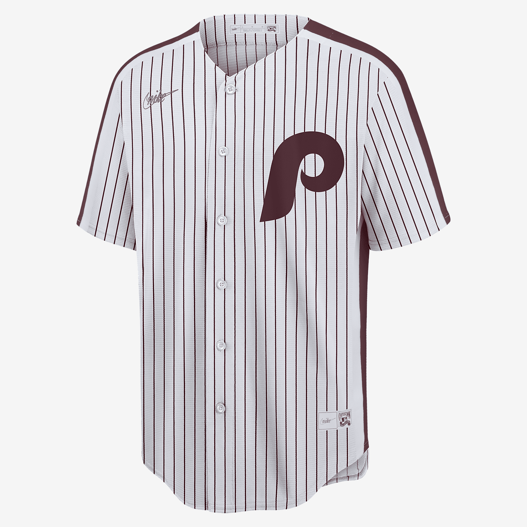 MLB Philadelphia Phillies (Mike Schmidt) Men's Cooperstown Baseball Jersey - White/Maroon
