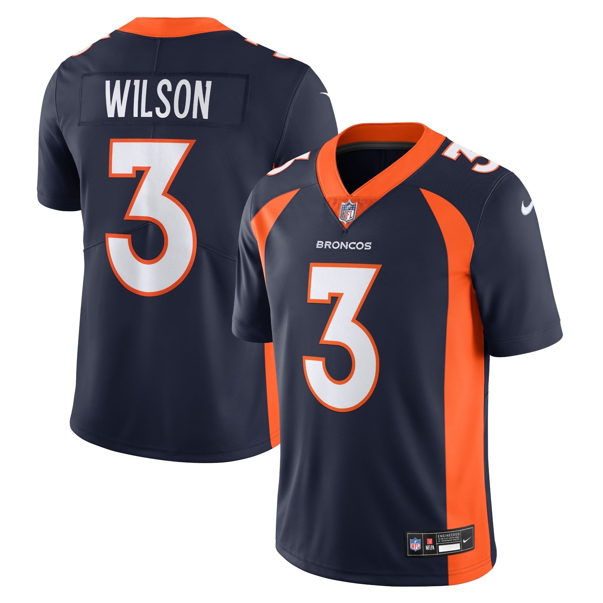 Men's Nike Russell Wilson Navy Denver Broncos Vapor Untouchable Limited Jersey