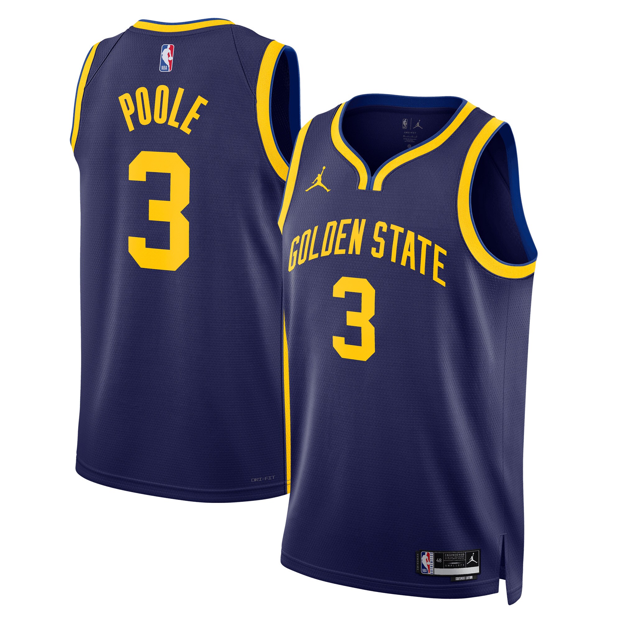 Jordans Poole Golden State Warriors Jordans Brand Unisex Swingman Jersey - Statement Edition - Navy