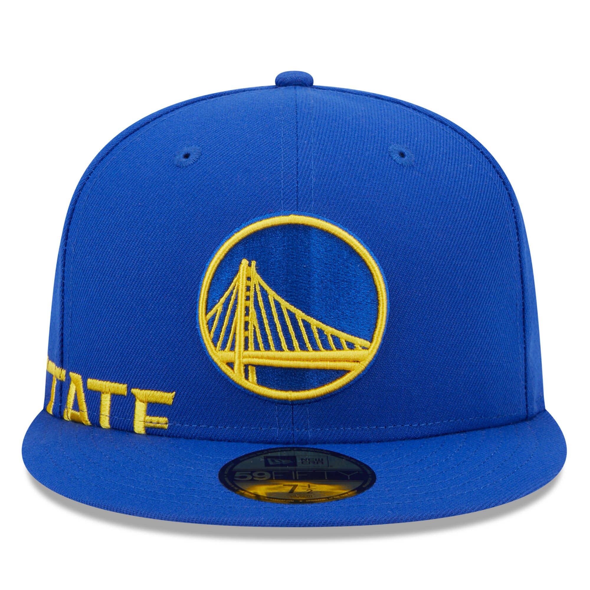 Golden State Warriors New Era Side Arch Jumbo 59FIFTY Fitted Hat - Royal
