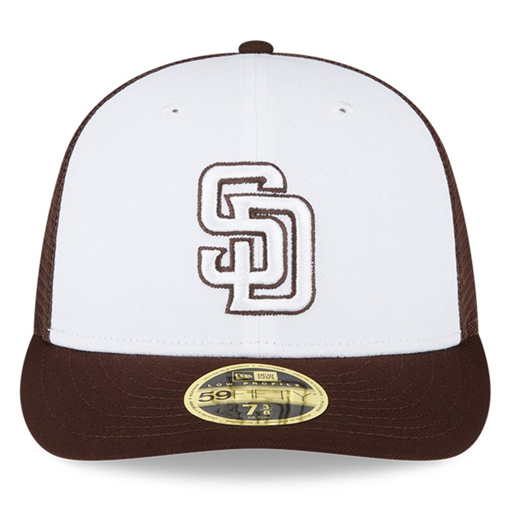 San Diego Padres New Era 2023 On-Field Batting Practice Low Profile 59FIFTY Fitted Hat - White/Brown