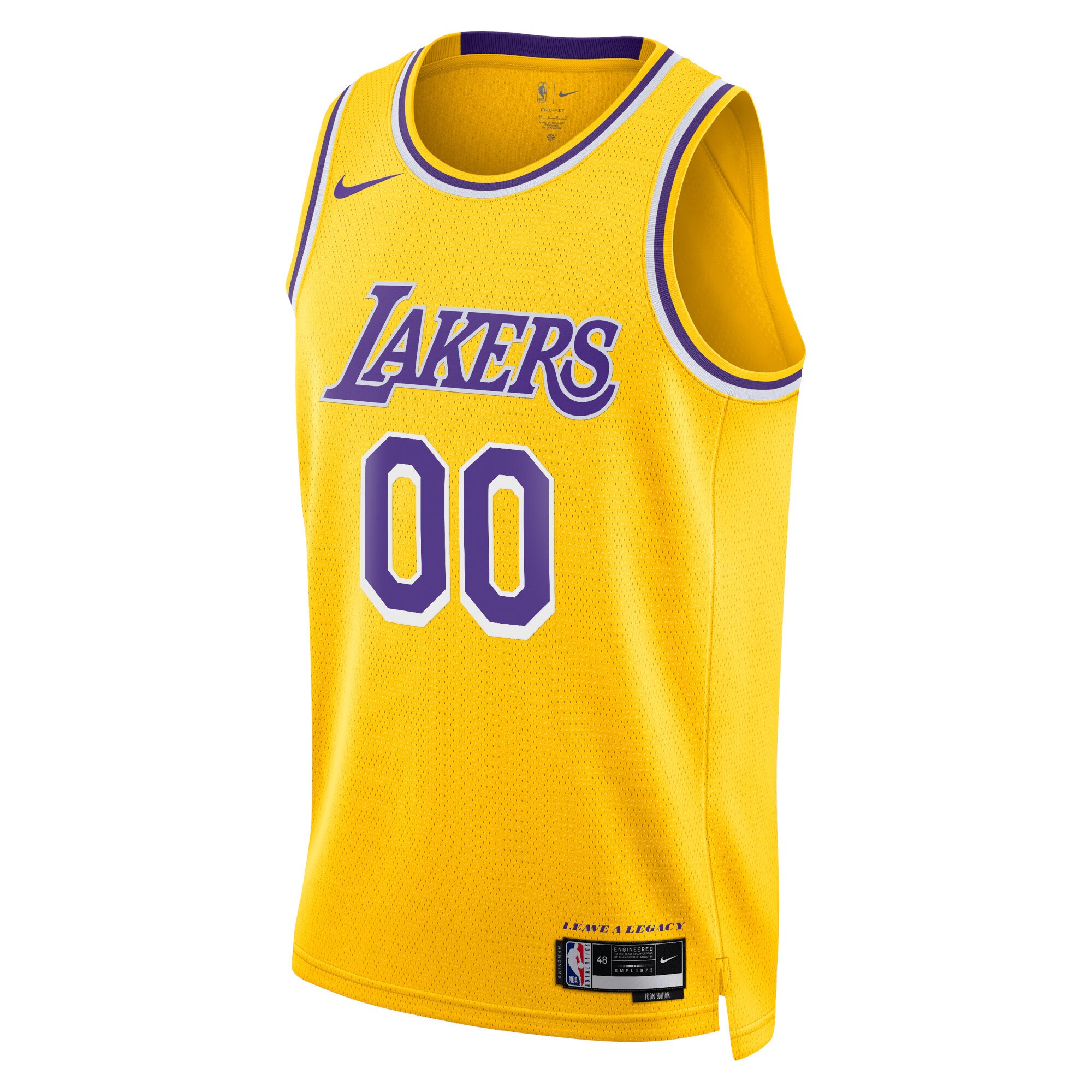 Los Angeles Lakers Nike Unisex Swingman Custom Jersey Gold - Icon Edition