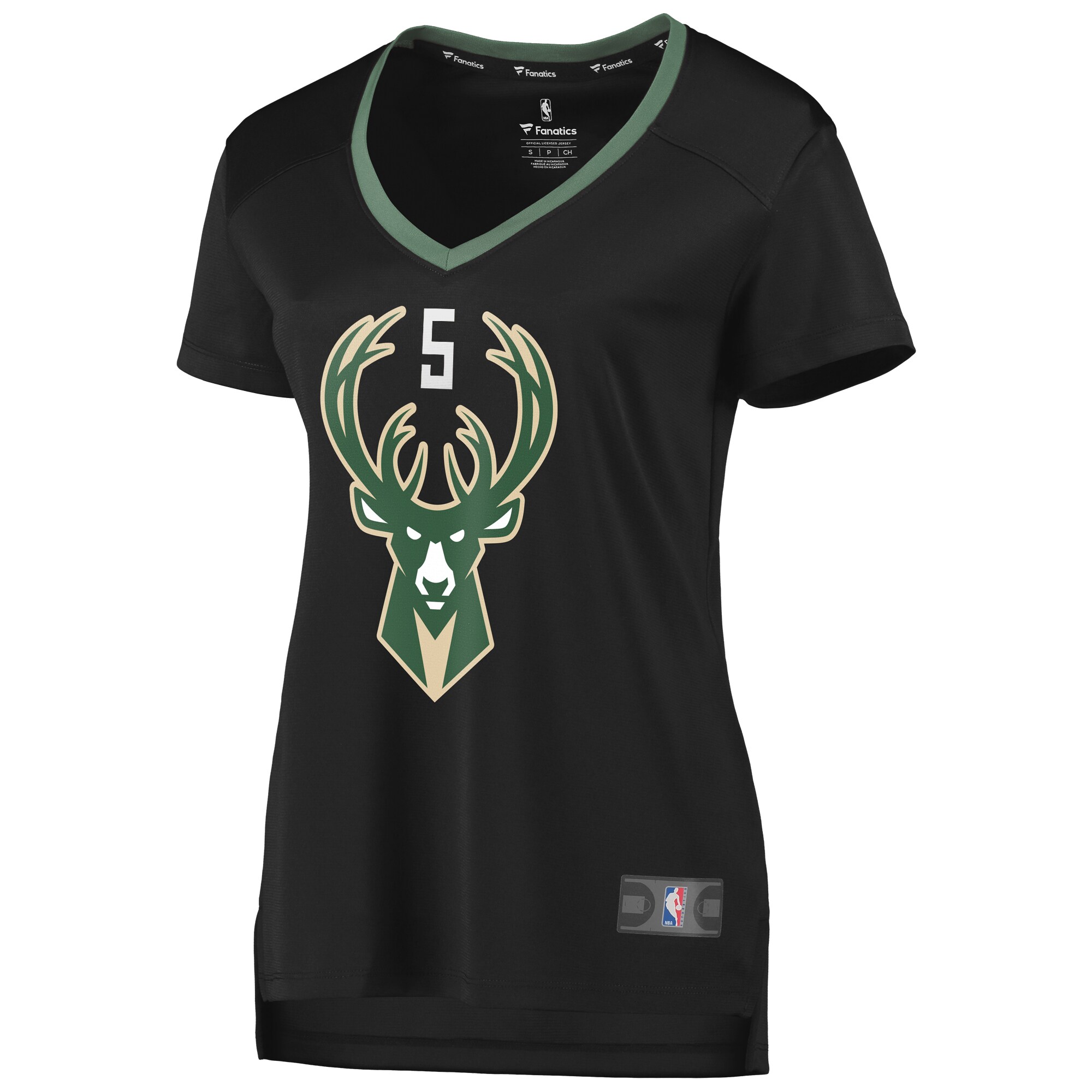 D.J. Wilson Milwaukee Bucks Fanatics Branded Women's Fast Break Replica Player Jersey - Statement Edition - Black