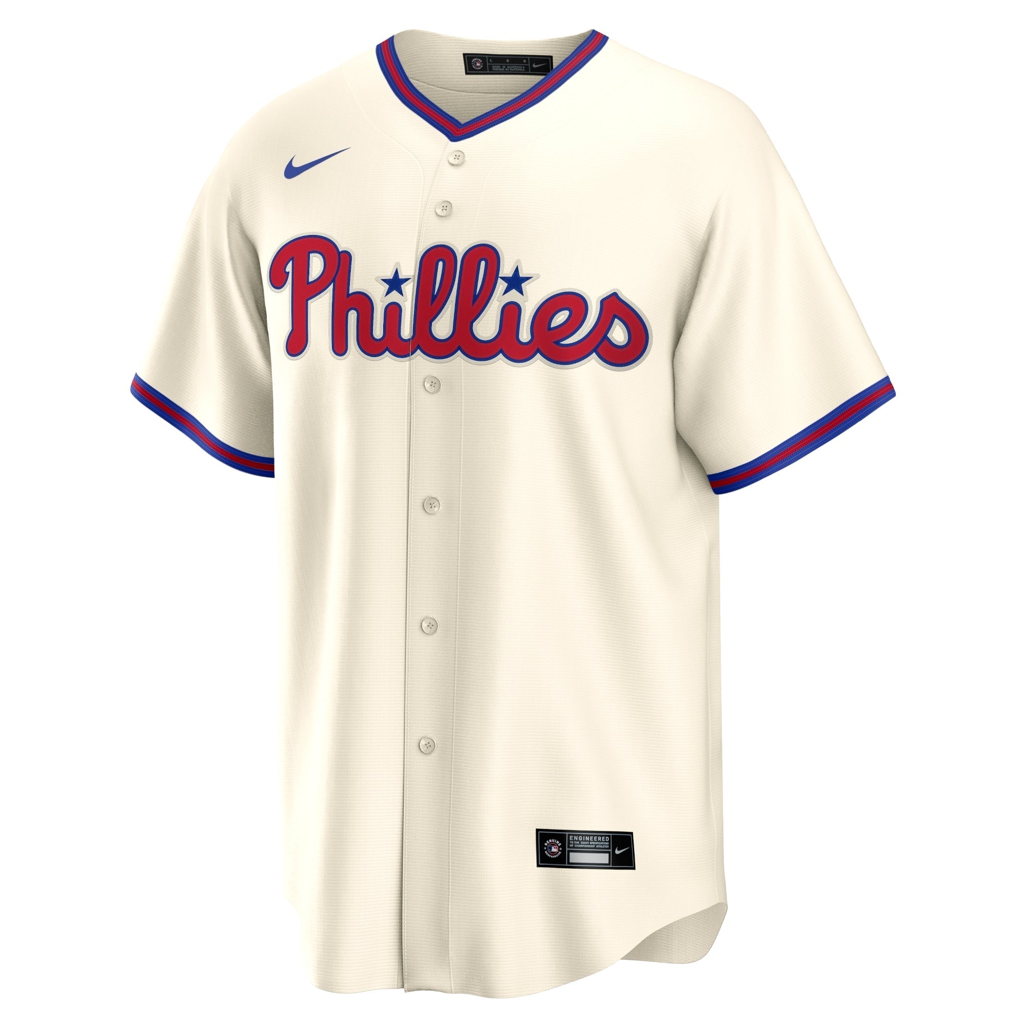 Men's Nike Cream Philadelphia Phillies Alternate Replica Team Jersey