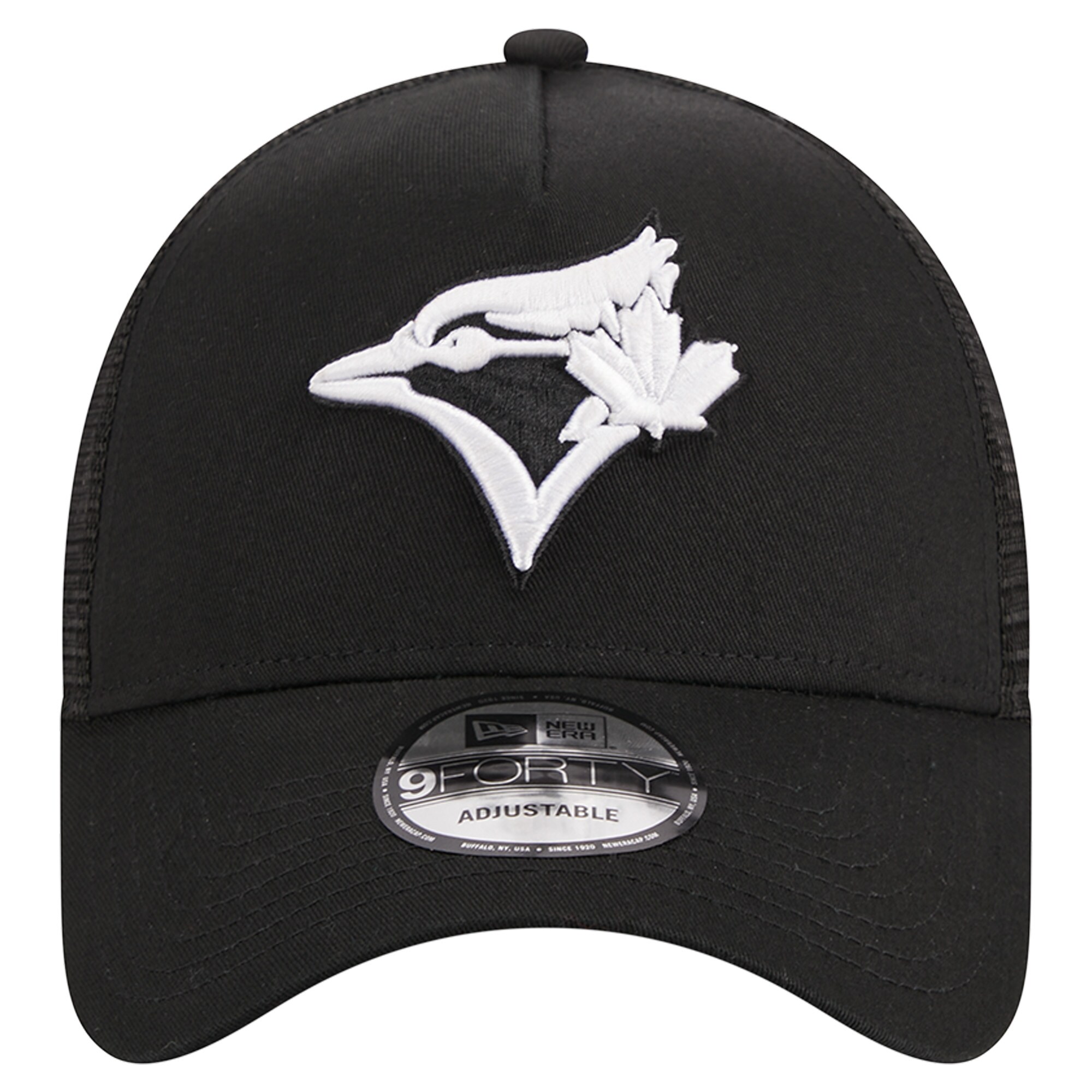 Toronto Blue Jays New Era A-Frame 9FORTY Trucker Adjustable Hat - Black