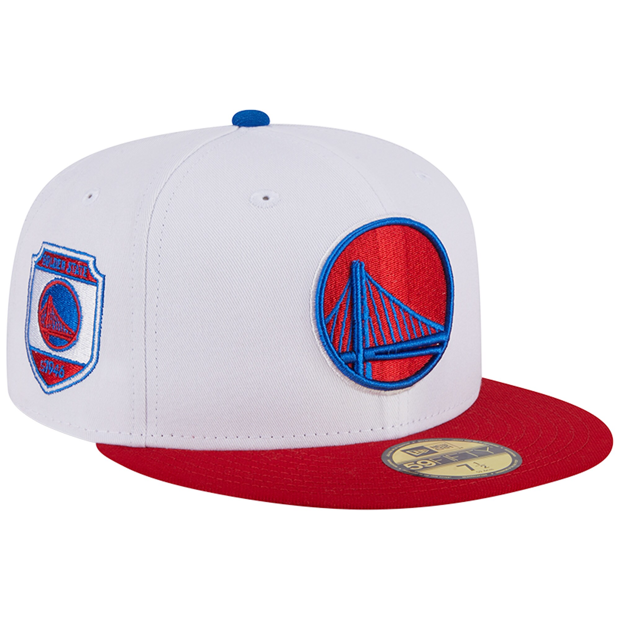 Golden State Warriors New Era 59FIFTY Fitted Hat - White/Red