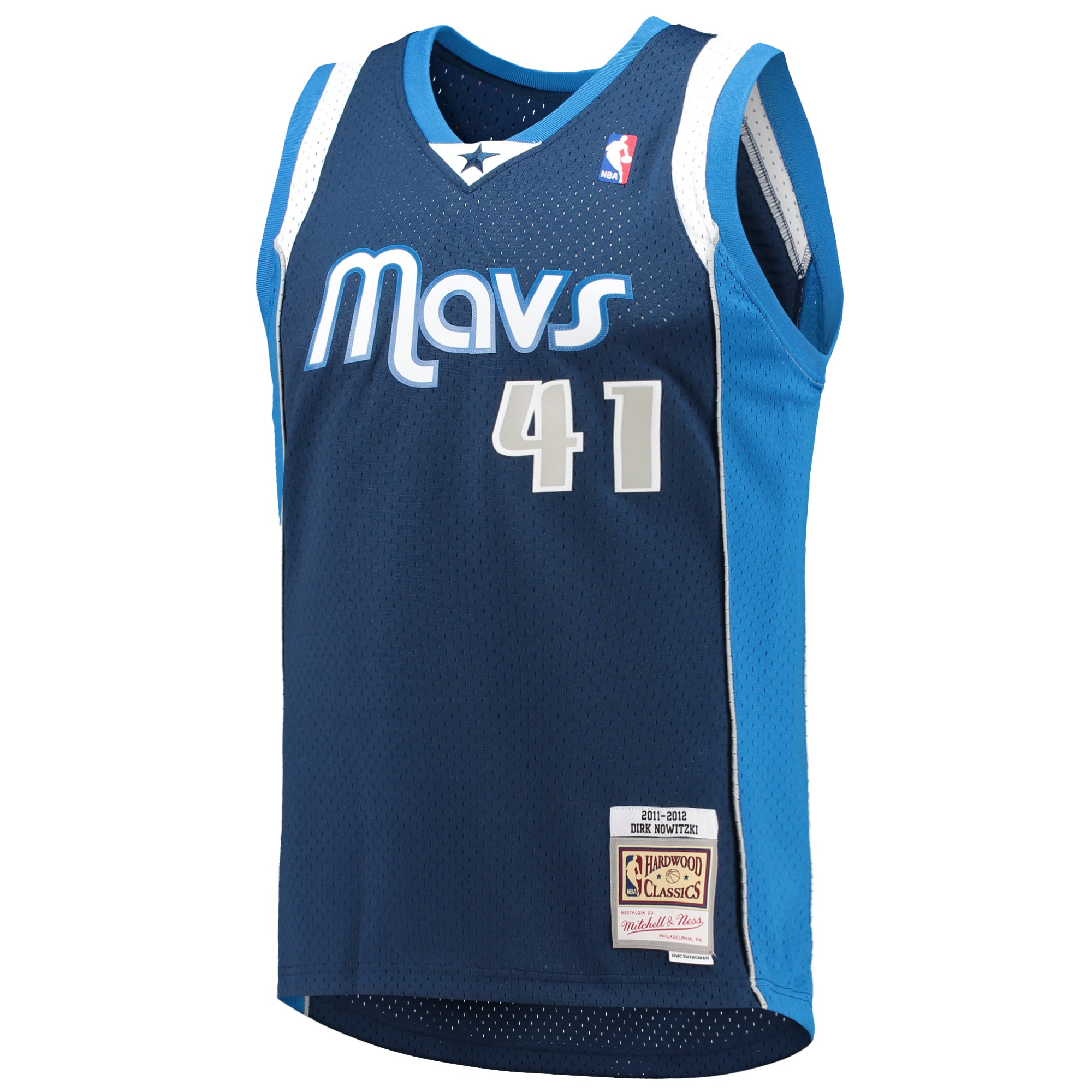 Dirk Nowitzki Dallas Mavericks Mitchell & Ness Hardwood Classics Swingman Jersey - Navy
