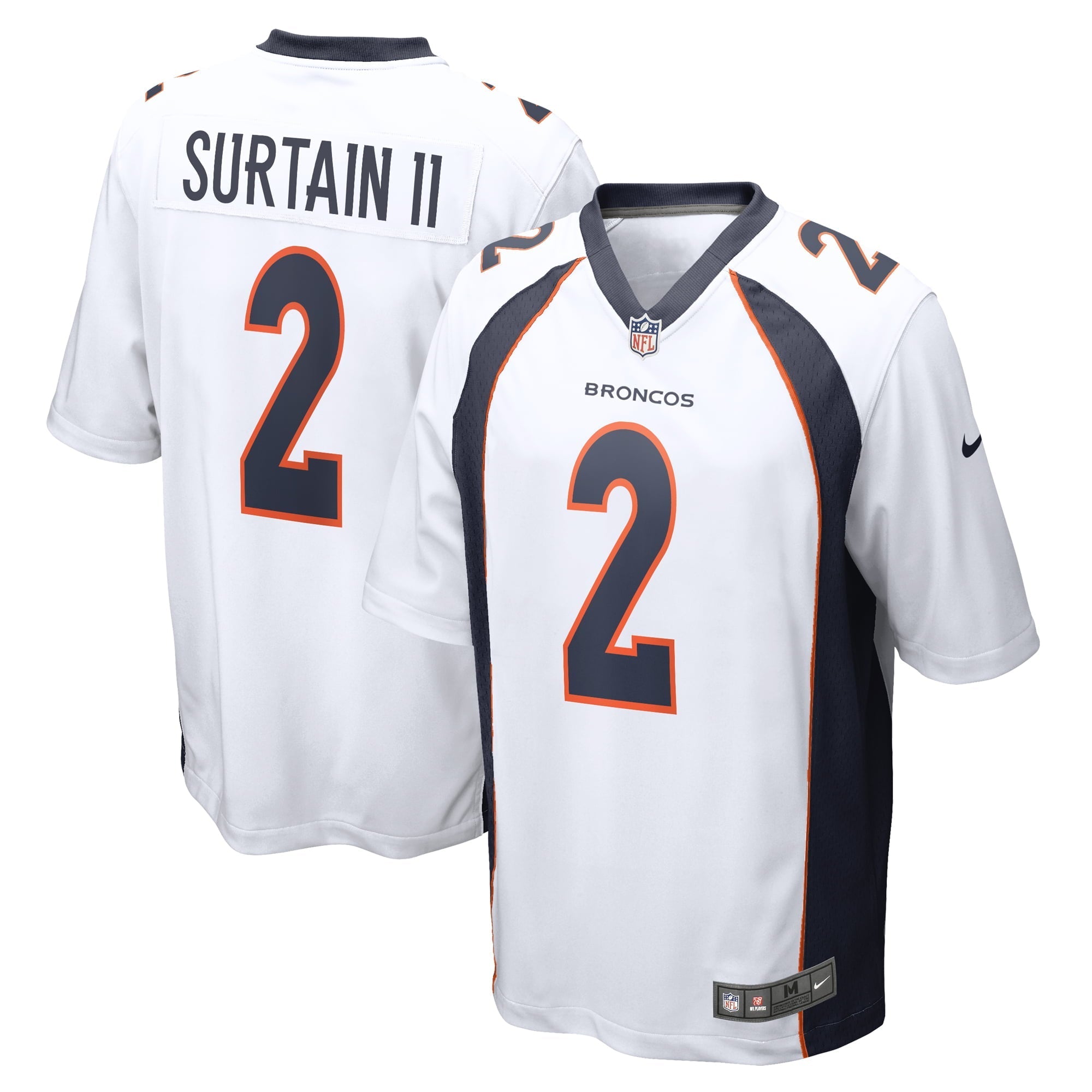 Men's Nike Patrick Surtain II White Denver Broncos Game Jersey