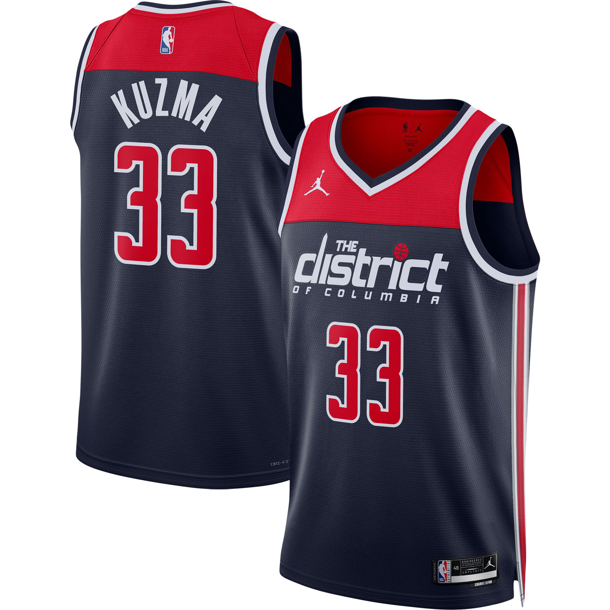 Kyle Kuzma Washington Wizards Jordans Brand Unisex Swingman Jersey - Statement Edition - Navy