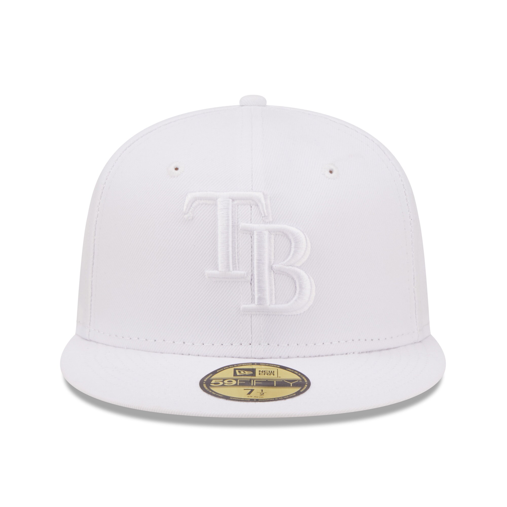Tampa Bay Rays New Era White on White 59FIFTY Fitted Hat