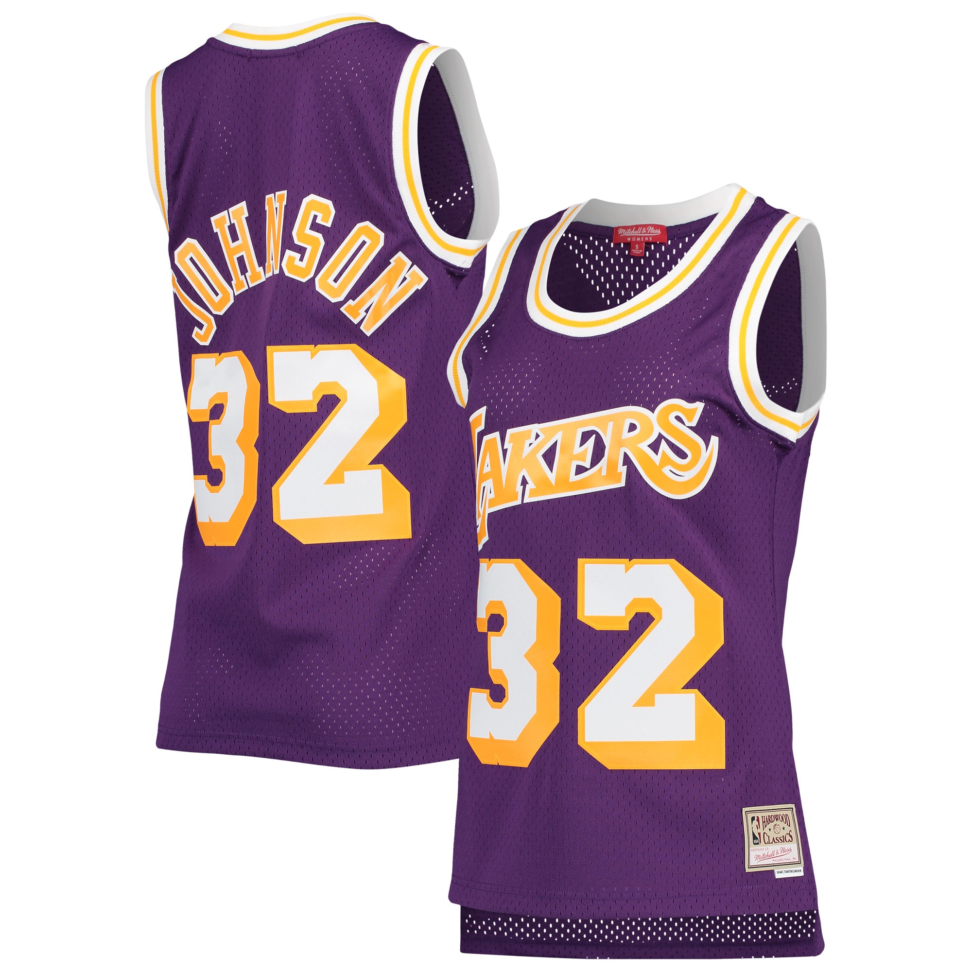 Magic Johnson Los Angeles Lakers Mitchell & Ness Women's Hardwood Classics 1984 Swingman Jersey - Purple