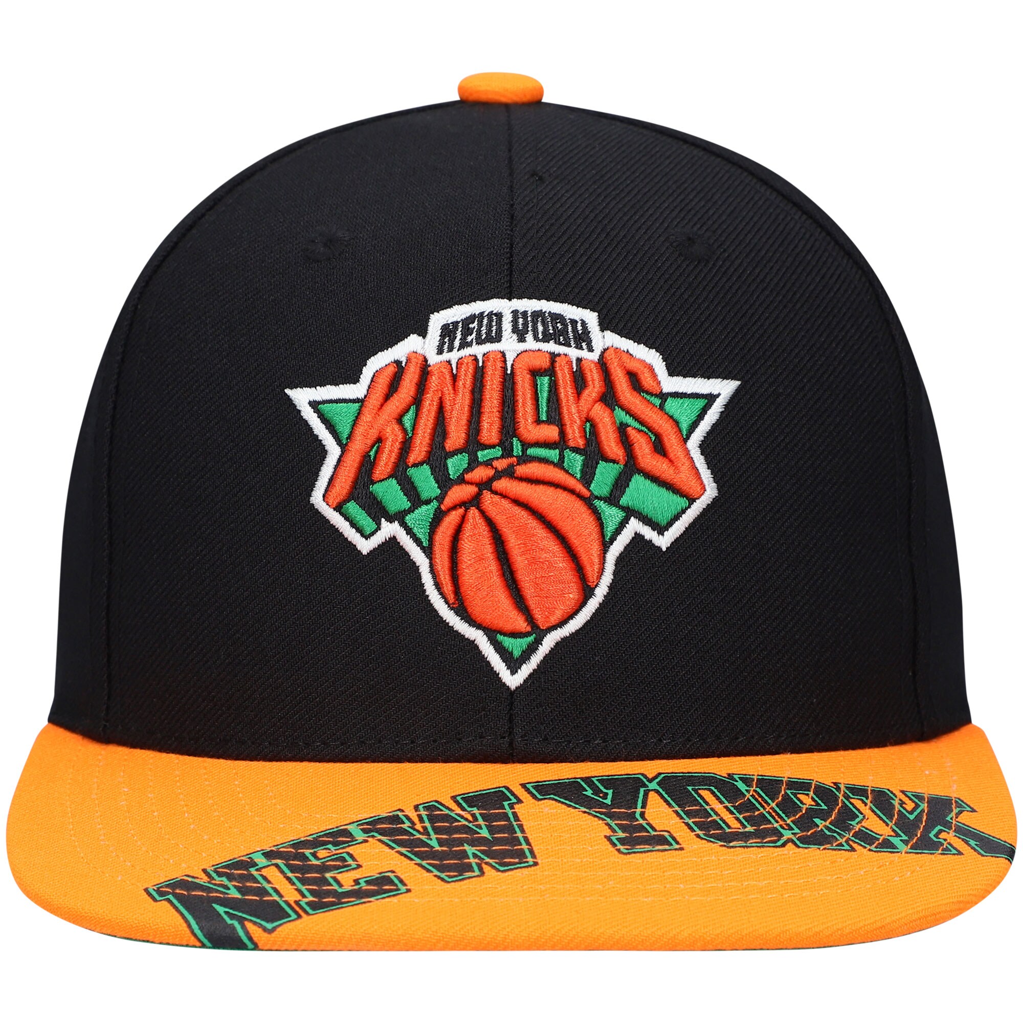 New York Knicks Mitchell & Ness x Lids Current Reload 3.0 Snapback Hat - Black/Orange