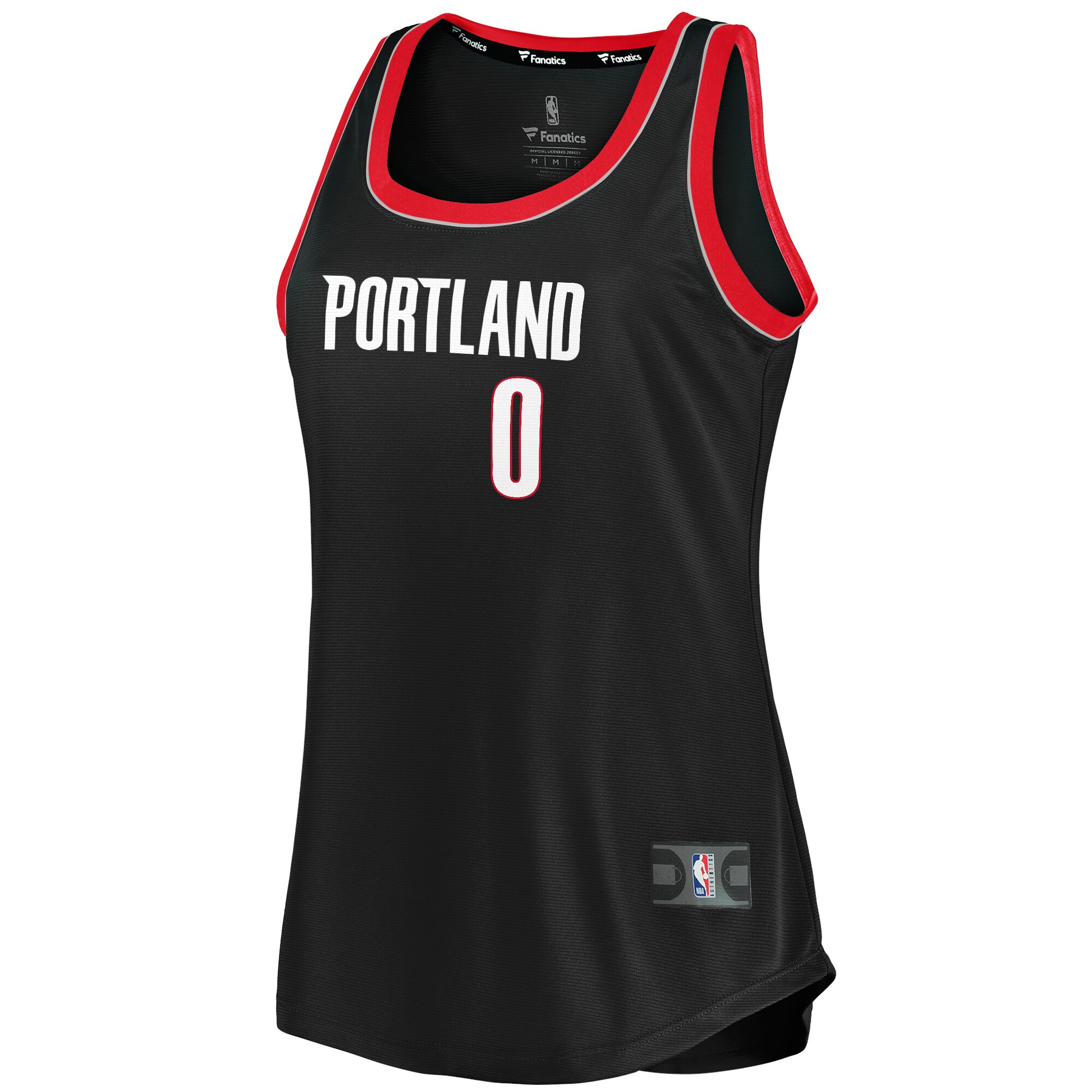 Damian Lillard Portland Trail Blazers Fanatics Branded Women's 2020/21 Fast Break Tank Jersey - Icon Edition - Black