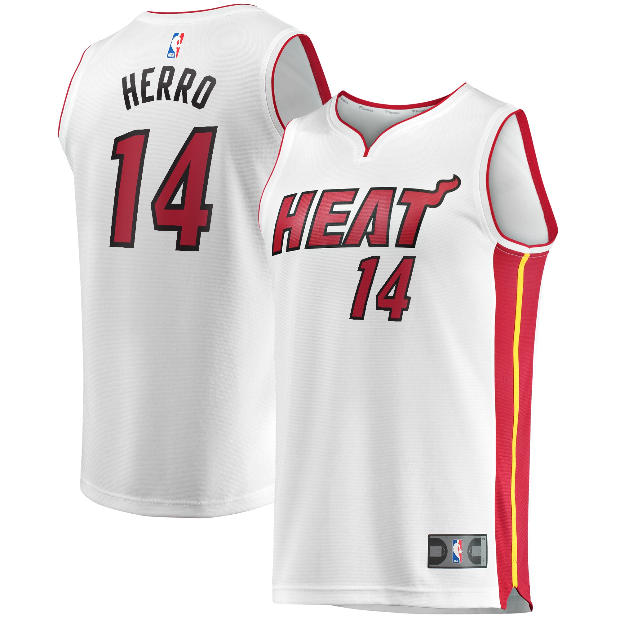 Tyler Herro Miami Heat Fanatics Branded Youth Fast Break Replica Jersey White - Association Edition