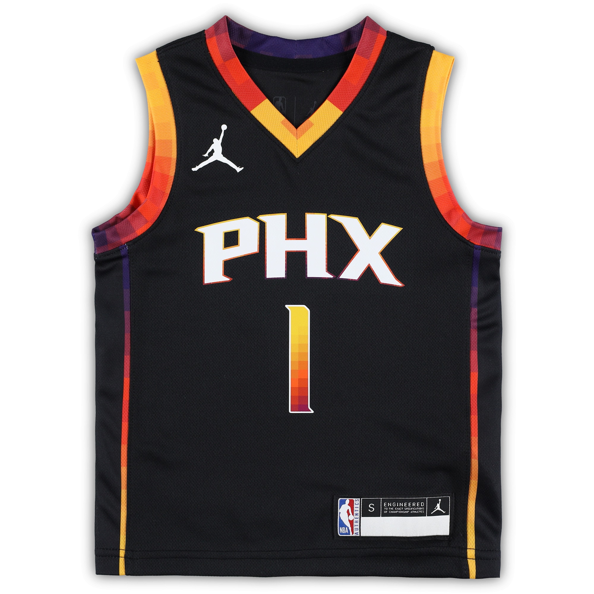 Devin Booker Phoenix Suns Jordans Brand Preschool 2022/23 Swingman Jersey - Statement Edition - Black