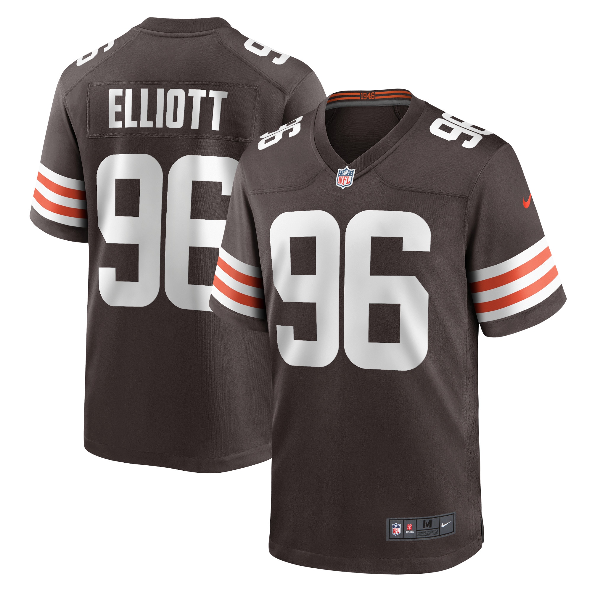 Jordans Elliott Cleveland Browns Nike Game Jersey - Brown