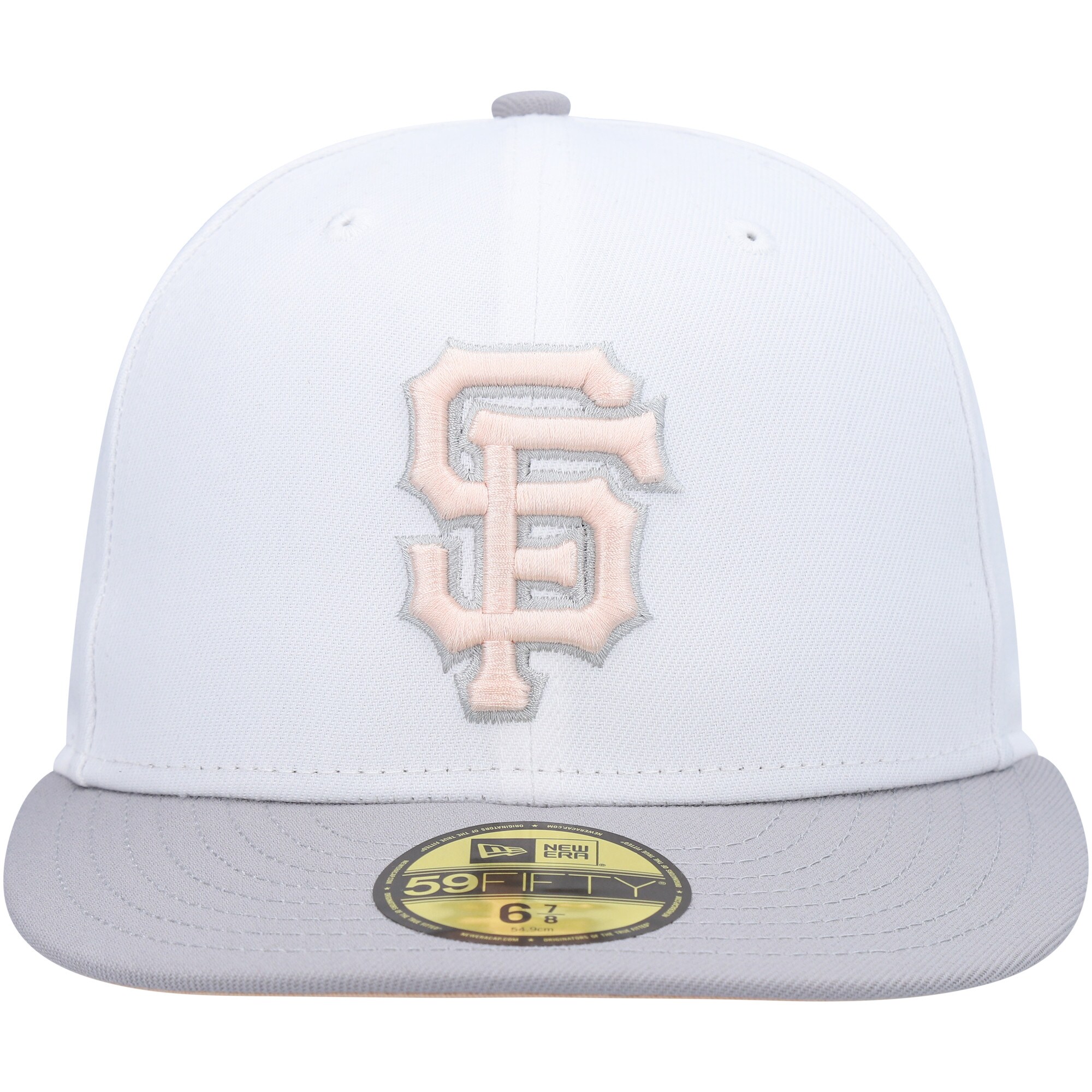 San Francisco Giants New Era 2002 World Series Side Patch Undervisor 59FIFTY Fitted Hat - White/Gray