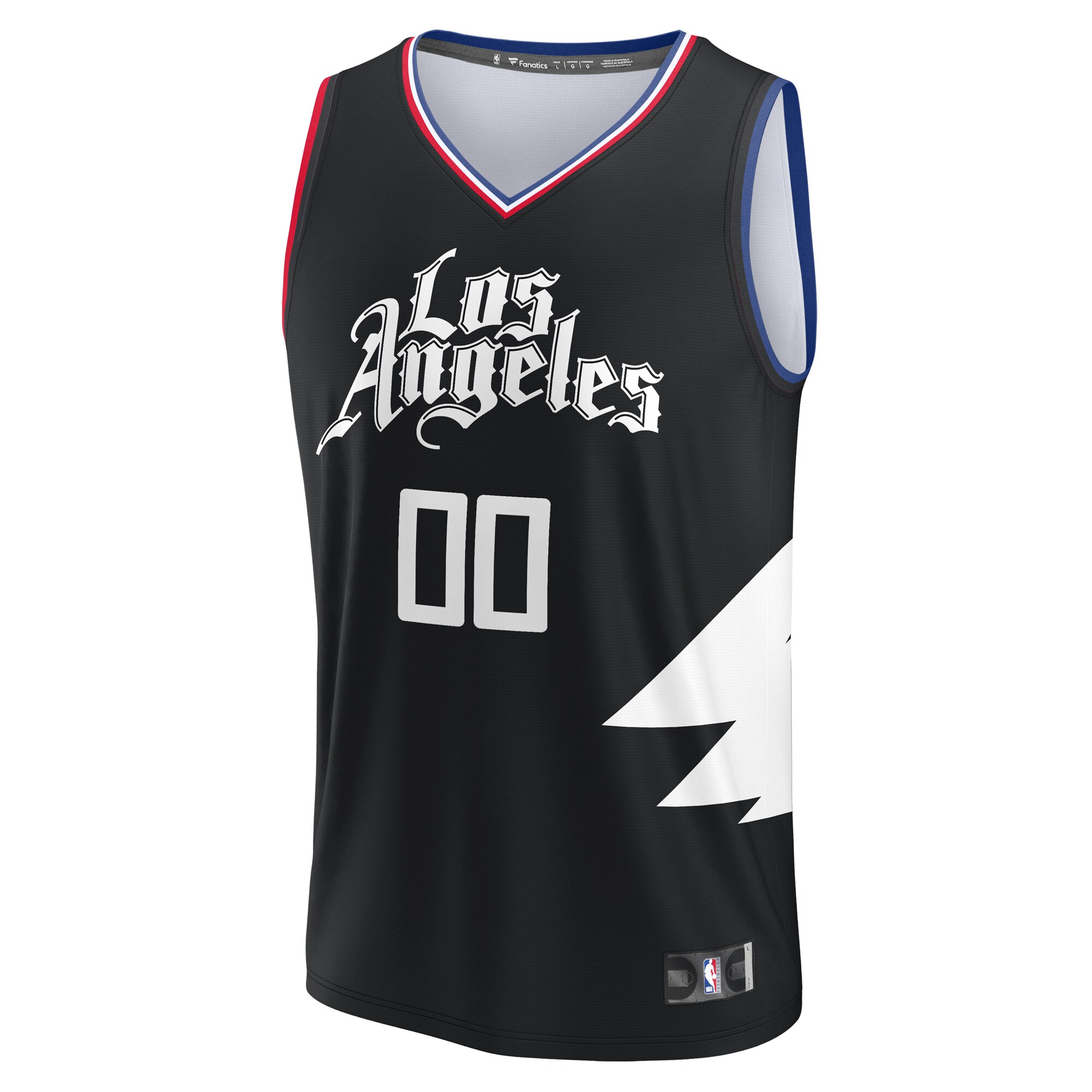 LA Clippers Fanatics Branded Youth Fast Break Replica Custom Jersey - Statement Edition - Black